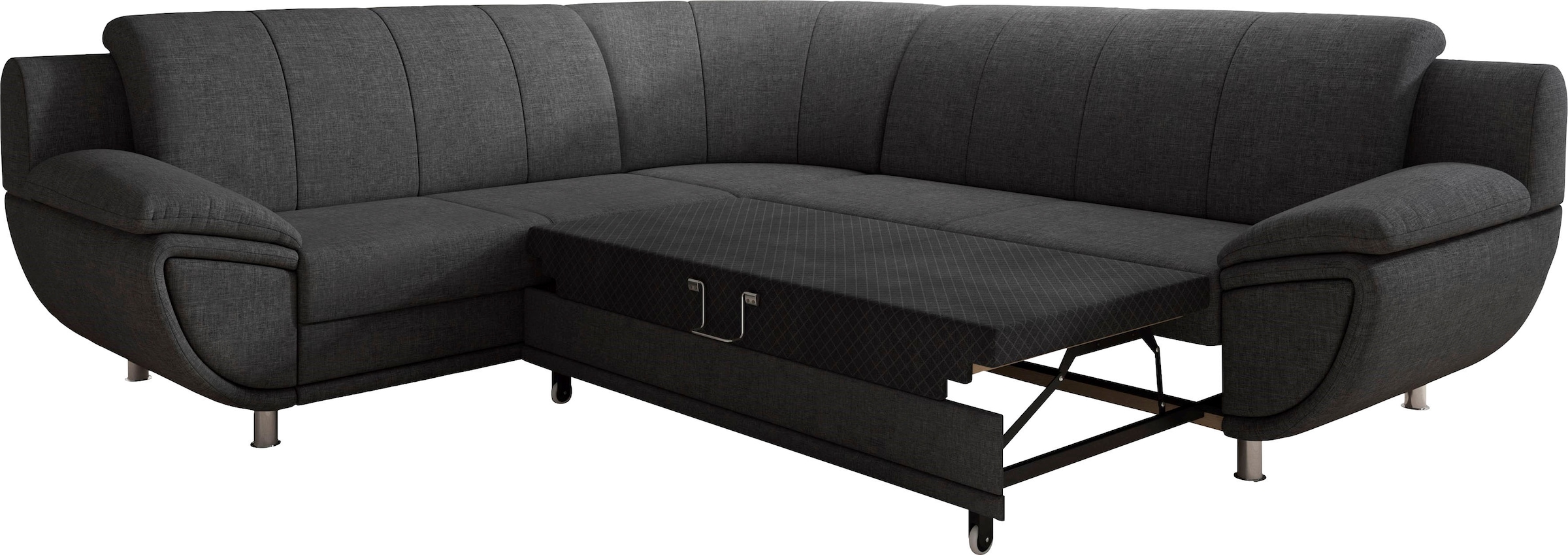 TRENDMANUFAKTUR Ecksofa »Rondo II, L-Form«, wahlweise mit Federkern, wahlweise mit Bettfunktion