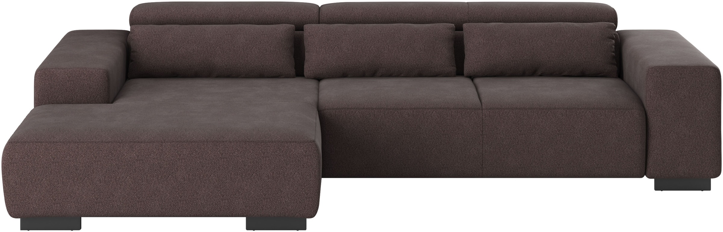 COTTA Ecksofa »Side L-Form, mit Kopfteilverstellung & 3 Nierenkissen«, optional motorische Sitztiefenverstellung