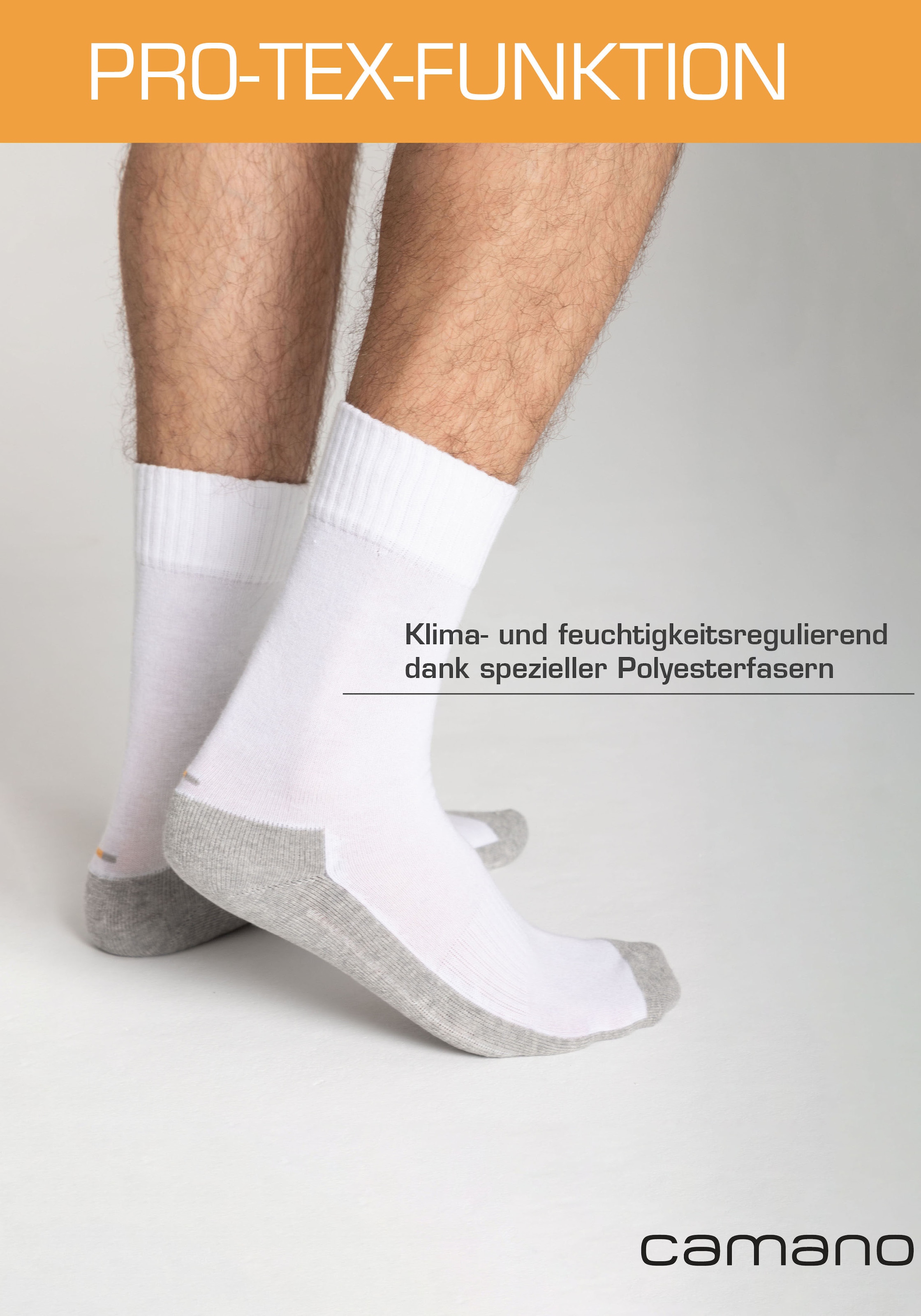 Camano Sportsocken »function«, (4 Paar), mit feuchtigkeitsregulierendem Material