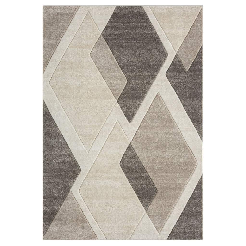 Carpet City Teppich »BONITO 7167«, rechteckig, 11 mm Höhe, Läufer, Flachflor, Hochtief-Muster/ 3D-Effekt, Geo-Muster, Wohnzimmer