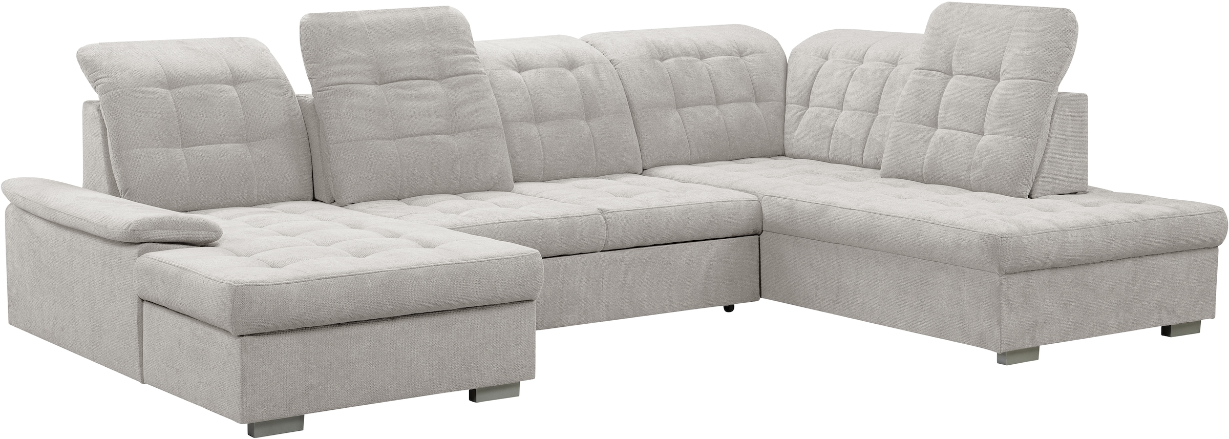 WERK2 Wohnlandschaft »Kordula-New U-Form«, Sofa in U-Form mit Schlaffunktion & Bettkasten, Schlafcouch