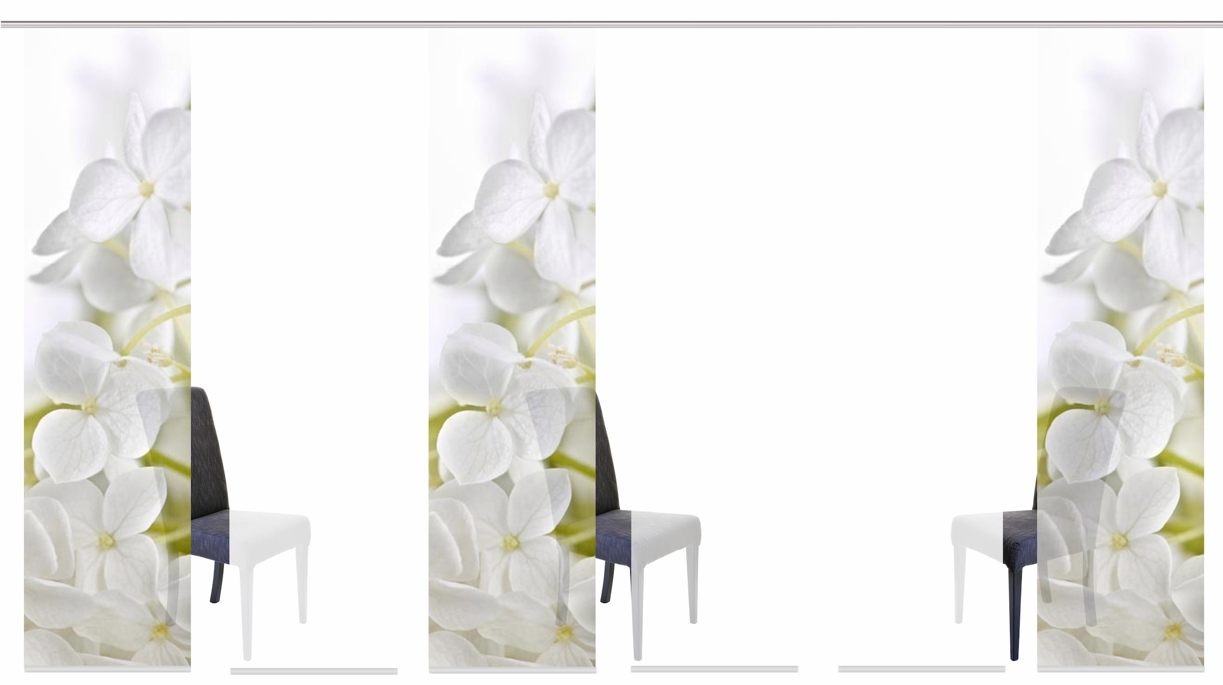 HOME WOHNIDEEN Schiebegardine "PADUA" Klettband 6 Stk. tlg. HxB: 245x60, in günstig online kaufen