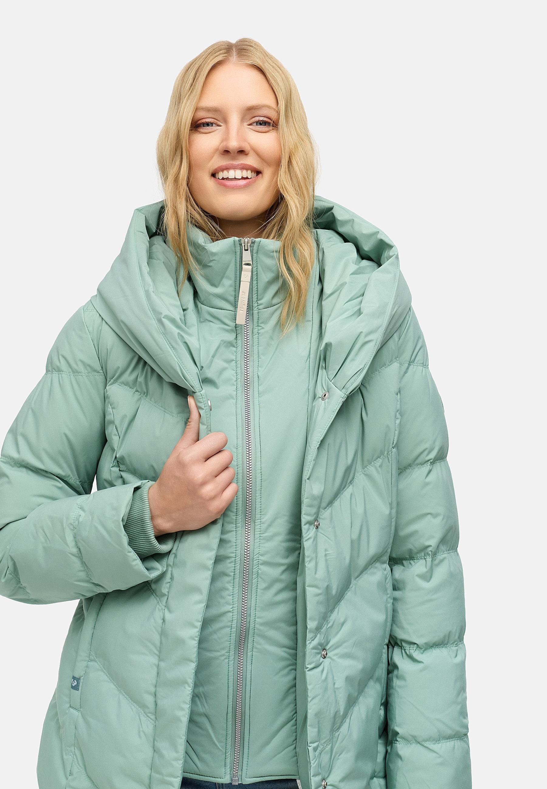 Ragwear Steppmantel »Natalka Soft YOUMODO« Warmer Wintermantel mit hohem Kragen und Kapuze