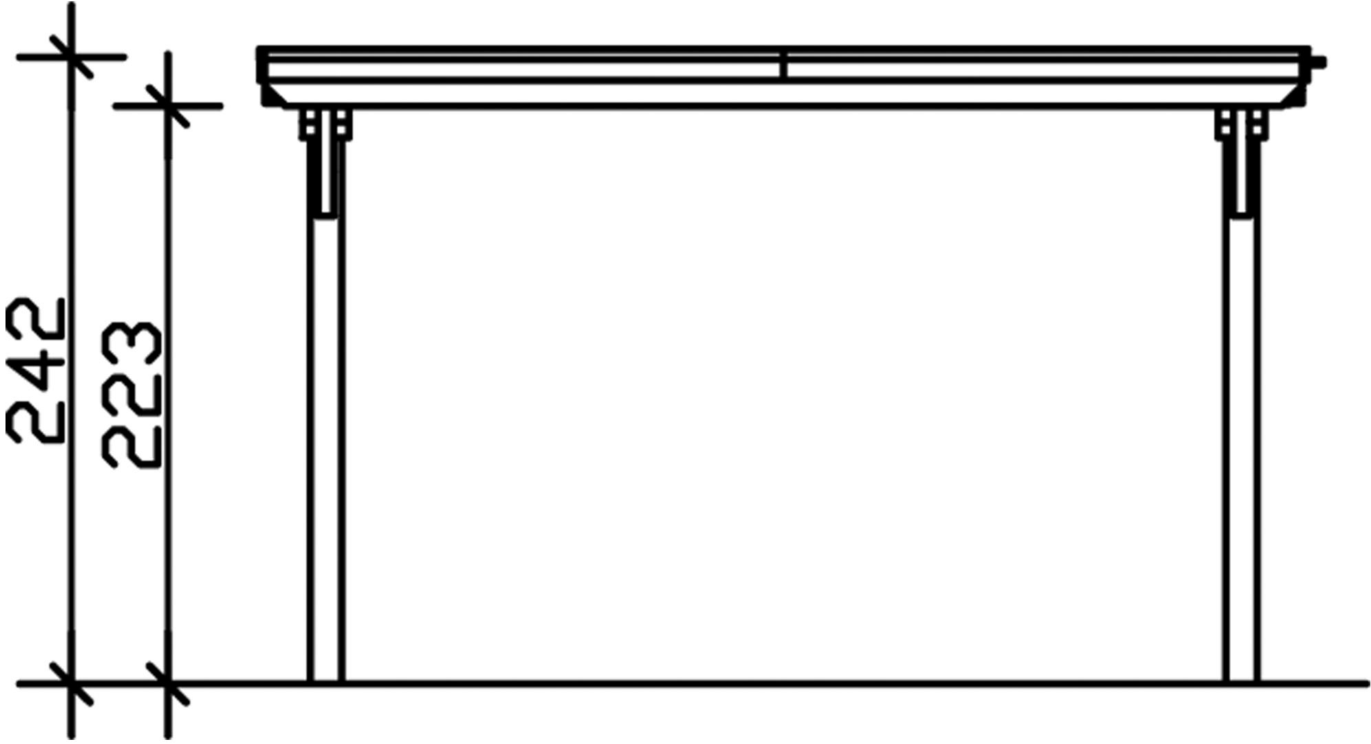 Skanholz Einzelcarport »Emsland«, 341 cm, Anthrazit