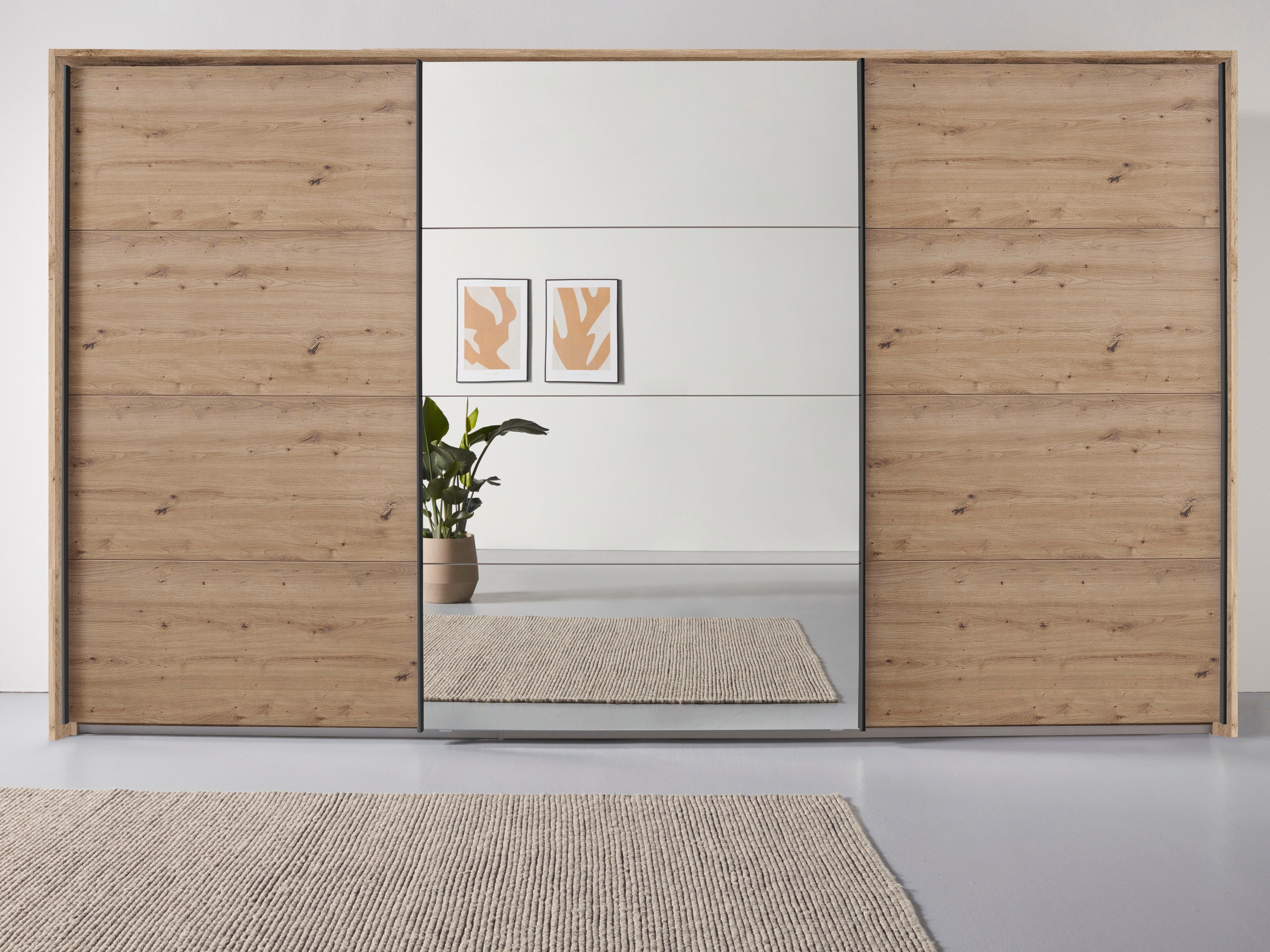 OTTO home "Mehrzweckschrank Aktenschrank Möbel Mietswohnung Schlafzimmer OTELI" Breiten 211/278/323/368 cm Höhen 214/233 cm, inkl. Passepartout optional mit Beleuchtung MADE IN GERMANY