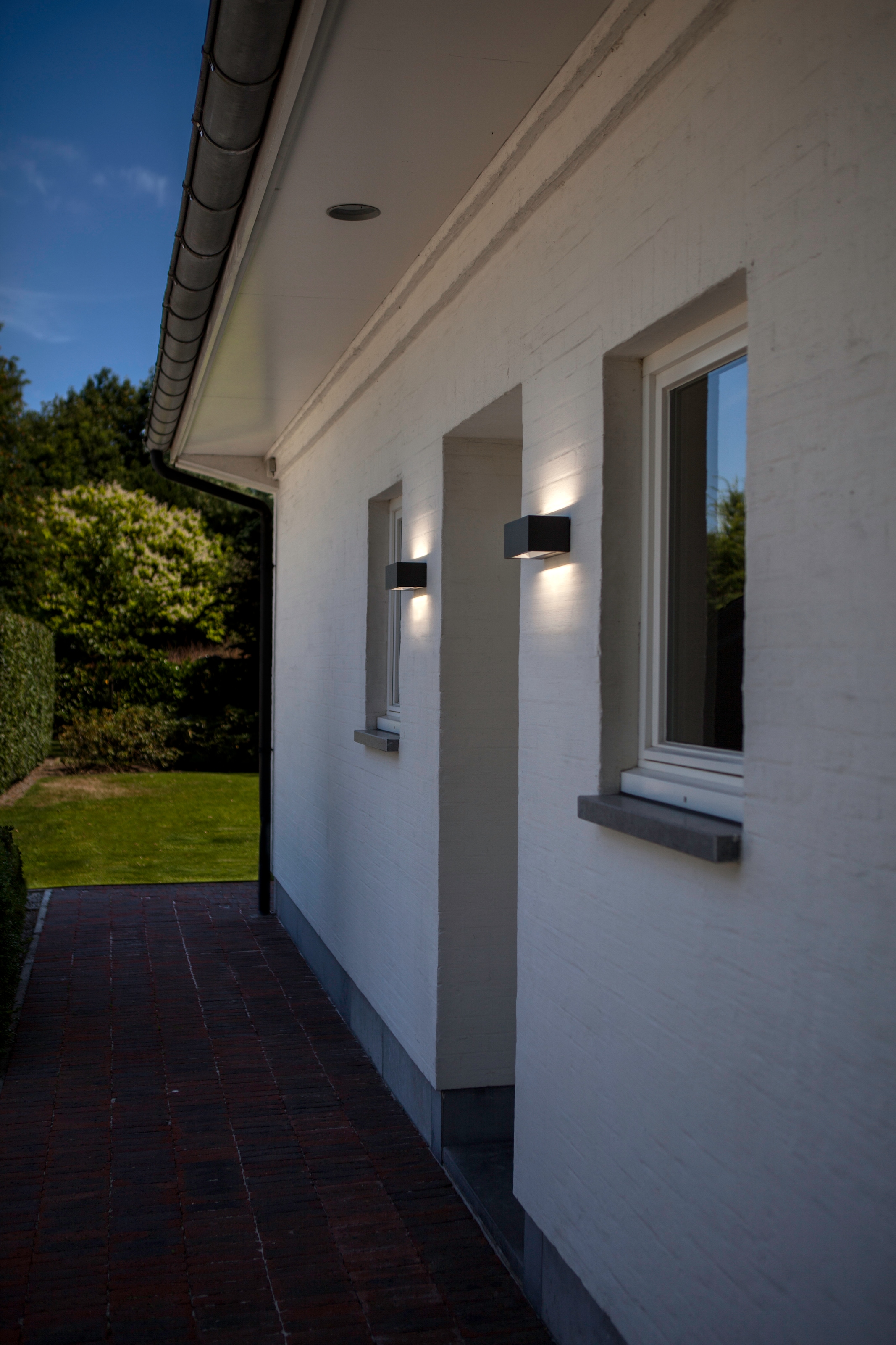 LUTEC LED Außen-Wandleuchte »LED-Aussenwandleuchte GEMINI«, 2 flammig, Leuchtmittel LED-Board | LED fest integriert, Up- & Downlight