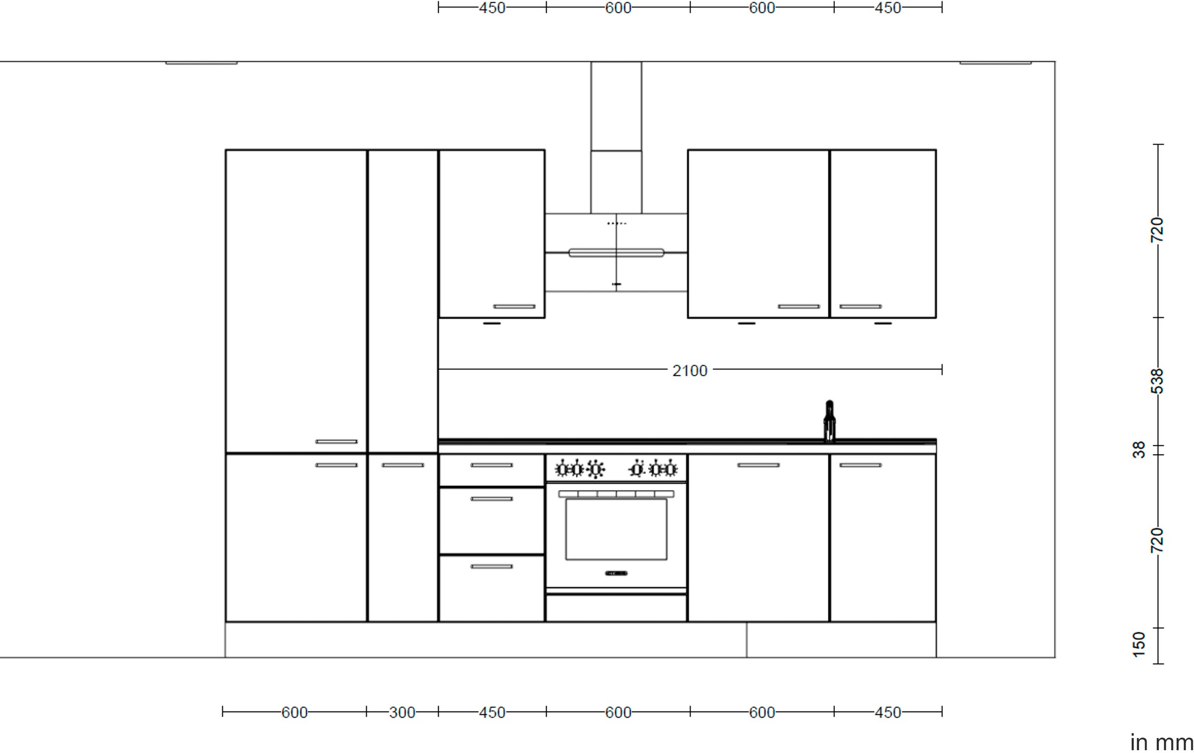 nobilia® Küchenzeile »"Flash II"«, vormontiert, Ausrichtung wählbar, Breite 300 cm, wahlw. mit E-Geräten