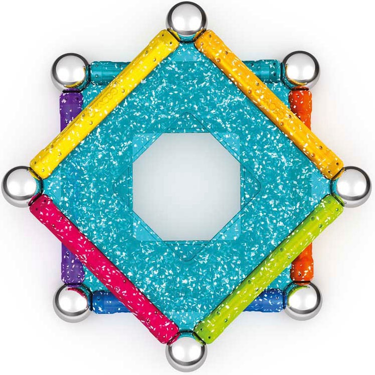 Geomag™ Magnetspielbausteine »GEOMAG™ Glitter Panels, Recycled«, (22 St.), aus recyceltem Material; Made in Europe