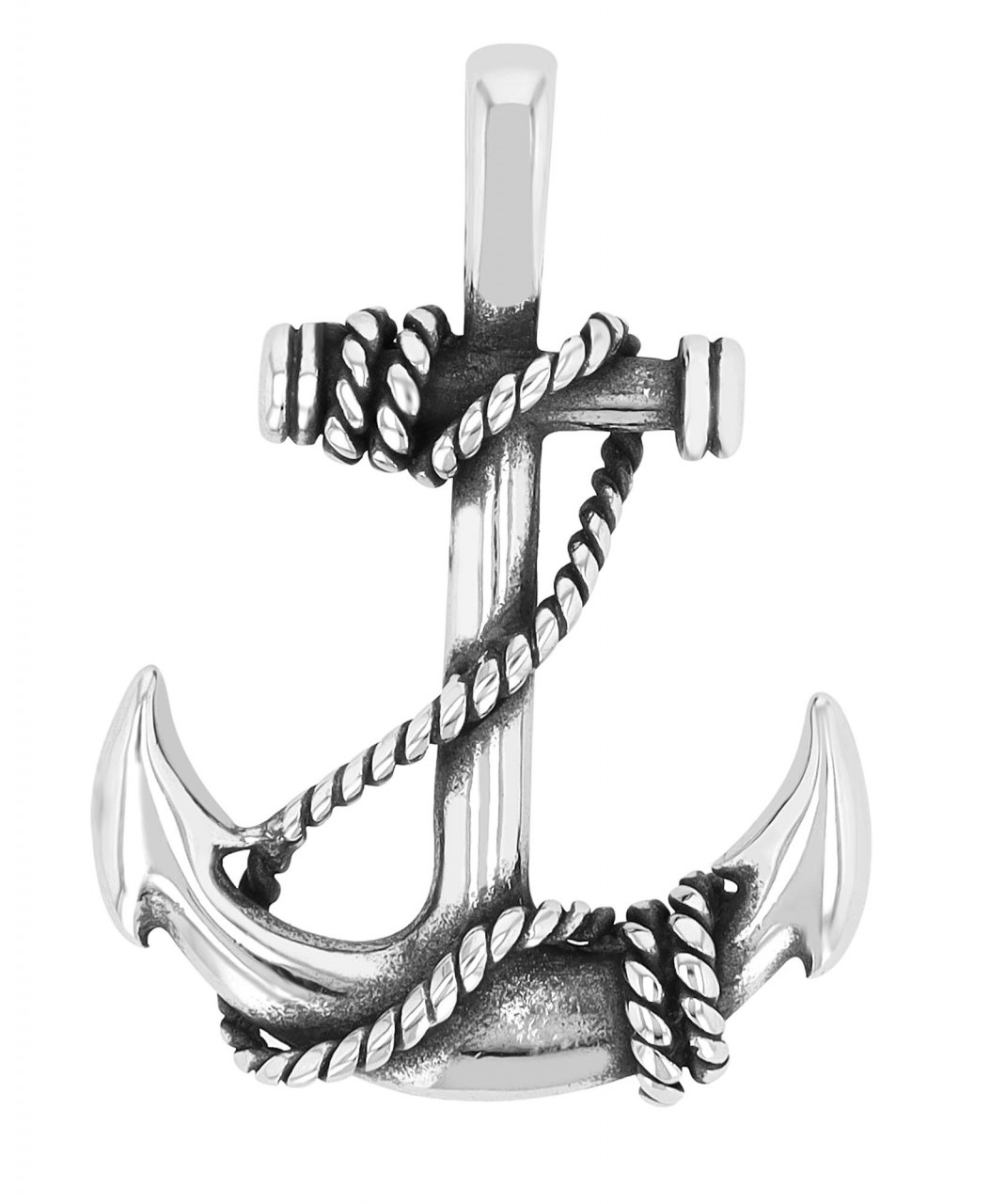 Kettenanhänger ADELIA´S "zeitloser Anker Anhänger aus Edelstahl", silber, Schmuckanhänger, Damen, Edelstahl, Kettenanhänger