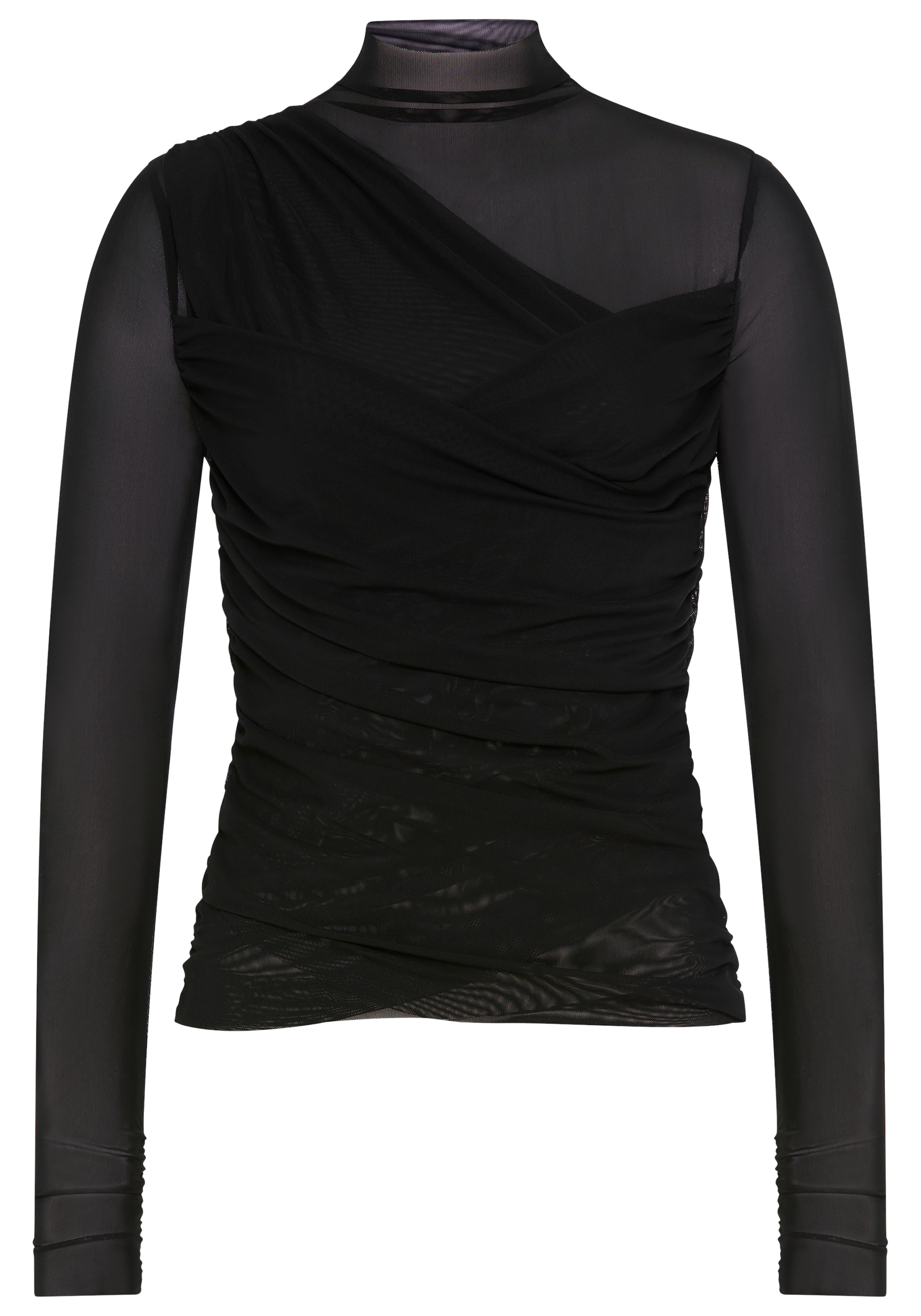 BOSS ORANGE Langarmshirt "Etulah Premium Damenmode" aus Mesh, Slim Fit günstig online kaufen