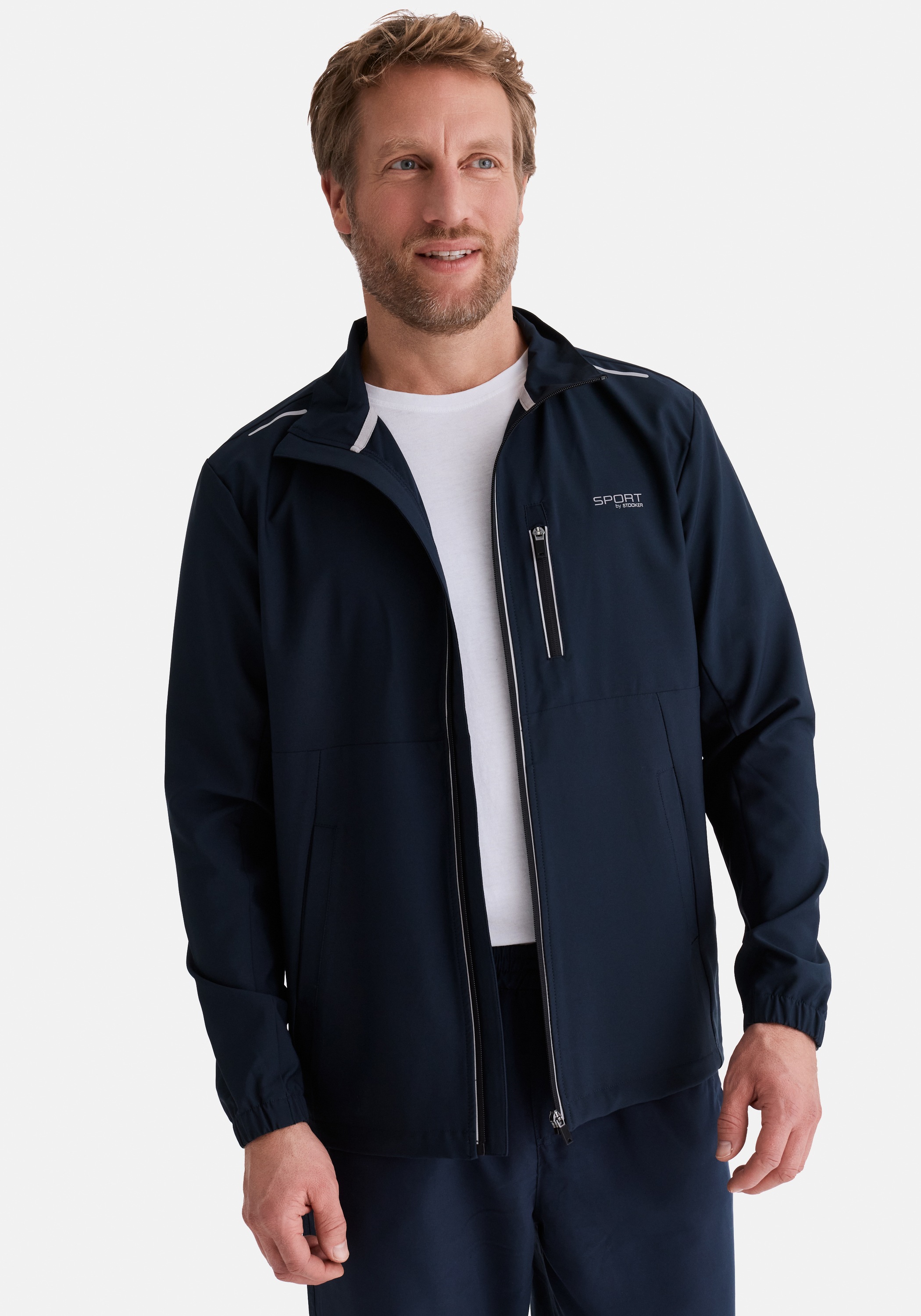 Stooker Men Sweatjacke »SIDNEY Sweatjacke Sportjacke« Sportjacke Stehkragen Regular Fit für Herren