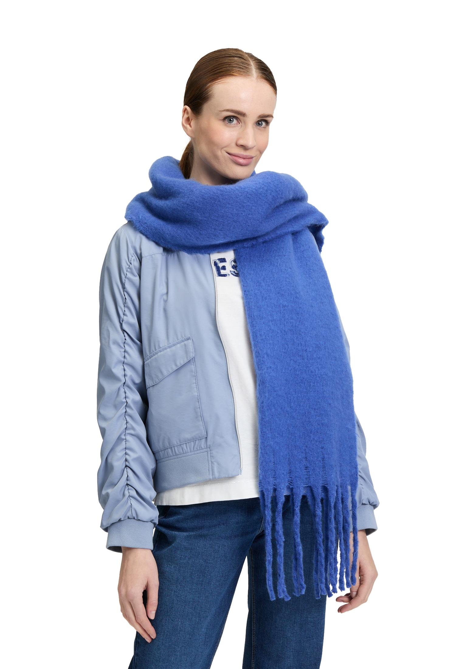 Cartoon Schal "Damen mit Fransen" Fransen günstig online kaufen