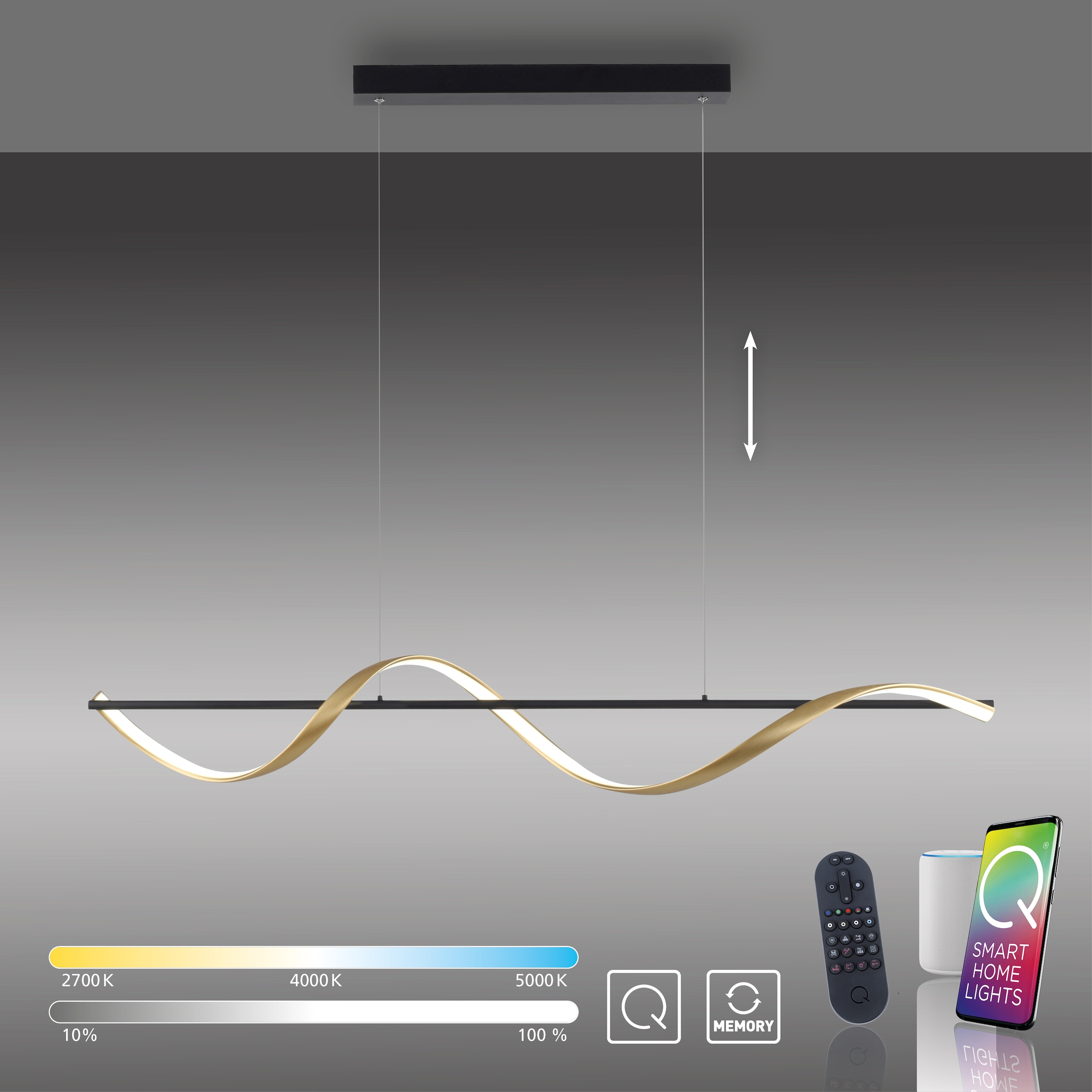 Neuhaus Q SMART HOME LIGHTS LED Pendelleuchte »Q-SWING« LED-Board 1 Stk. warmweiß - kaltweiß