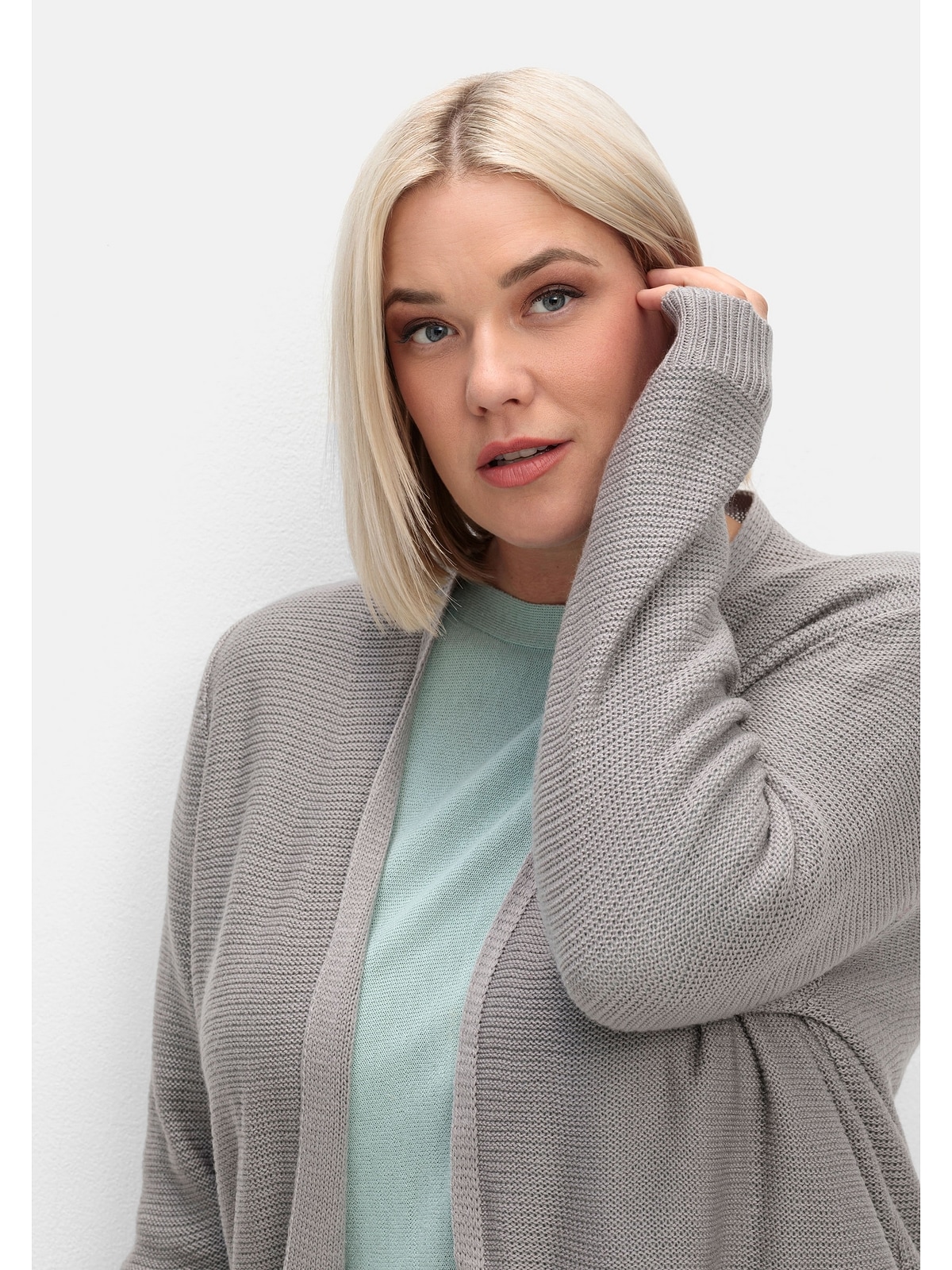 Sheego Strickjacke »Große Größen«, im Linksstrickmuster