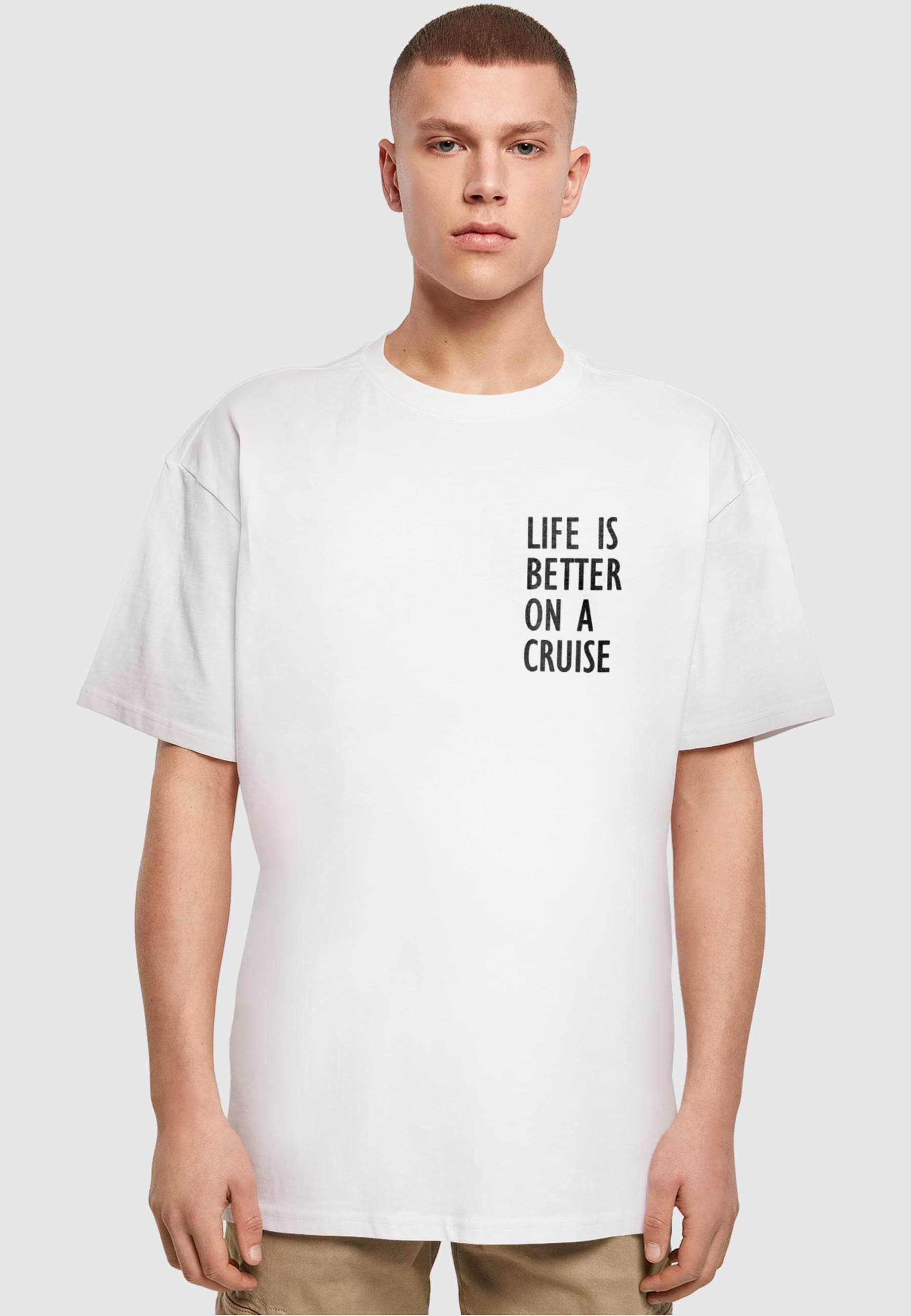 Merchcode T-Shirt »Merchcode Herren Life Is Better Heavy Oversized Tee«, (1 tlg.)