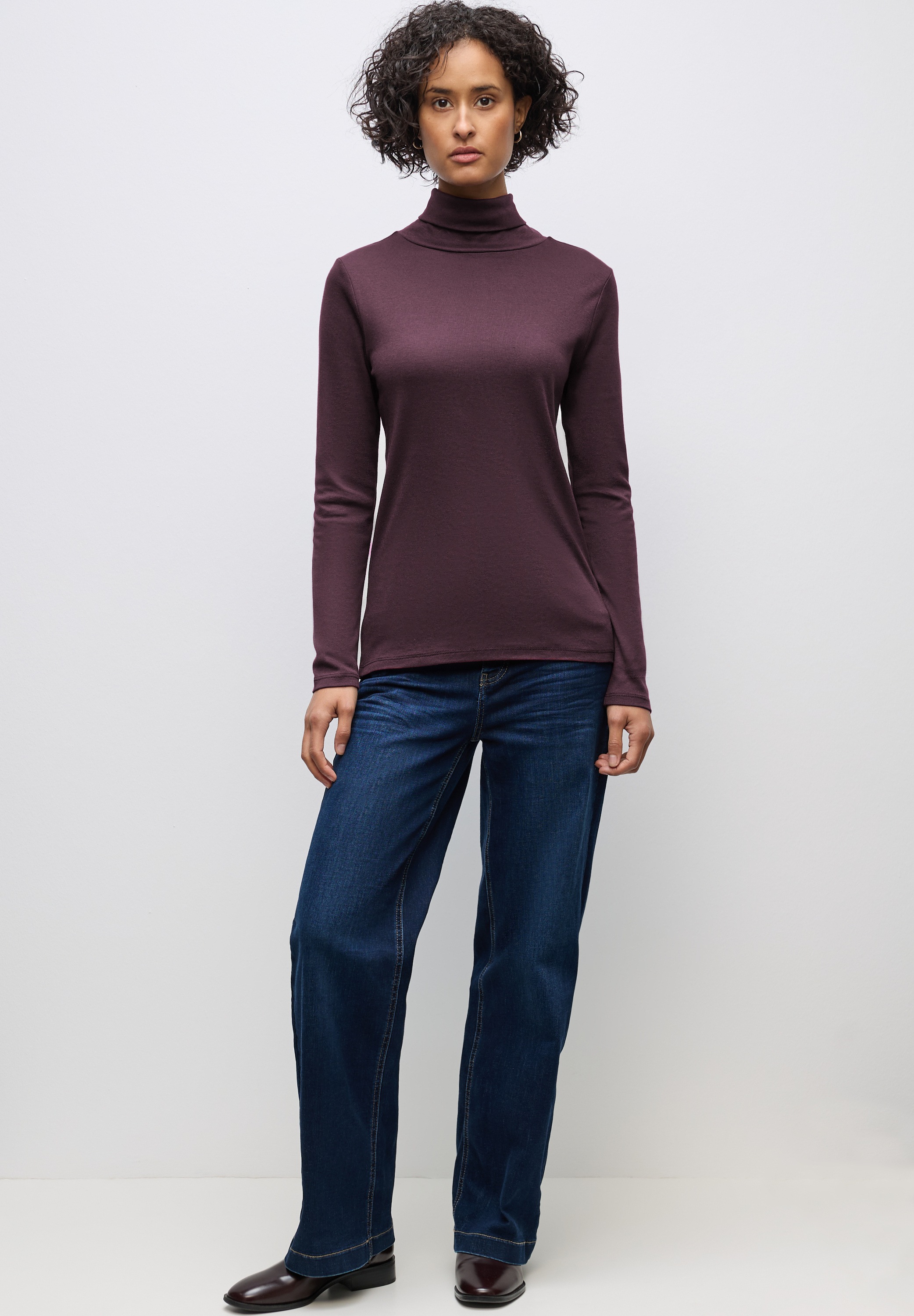 STREET ONE Rollkragenshirt, im soften Baumwoll-Mix