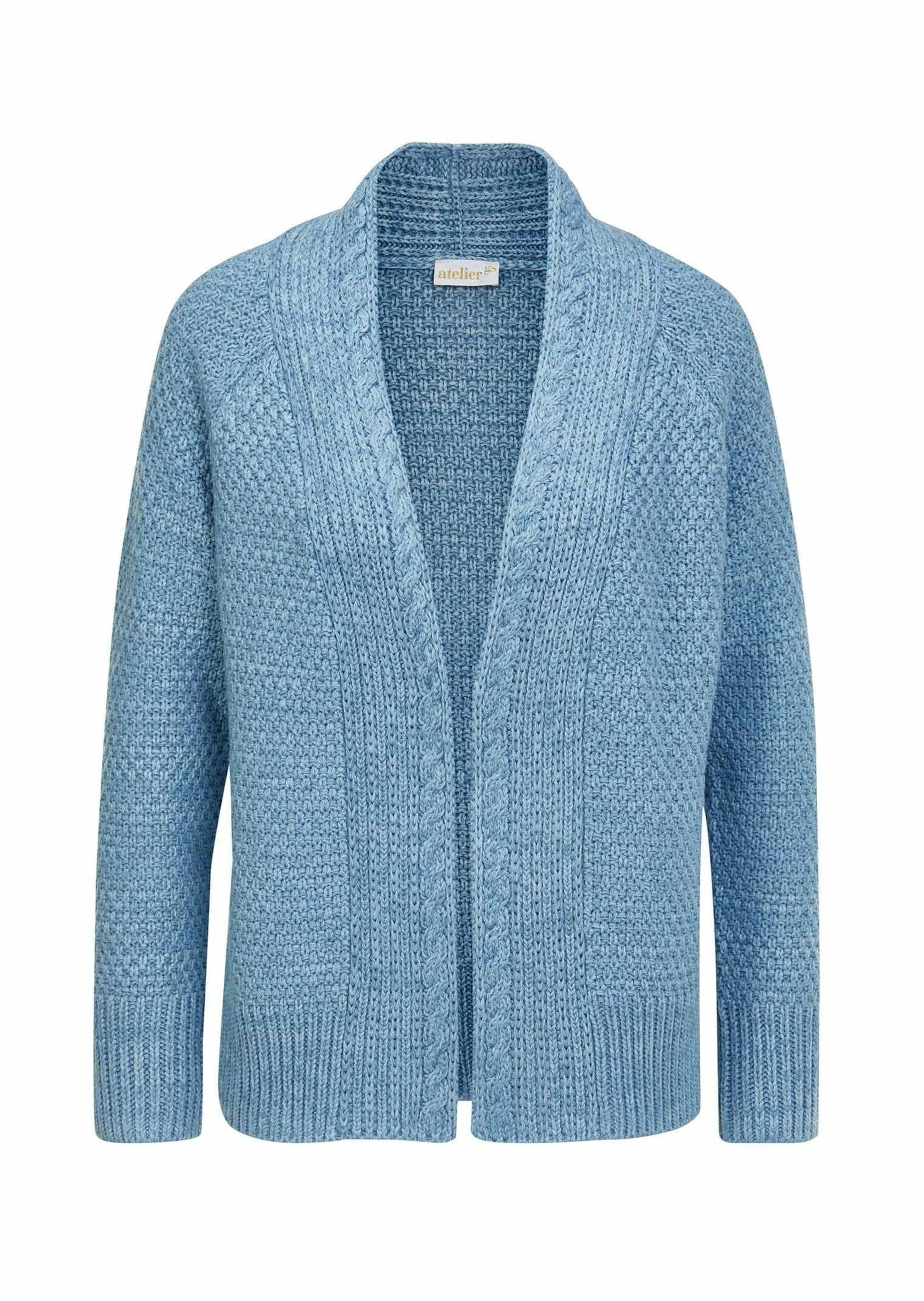GOLDNER Strickjacke "Elegante Grobstrickjacke, Zopfmuster" Ohne