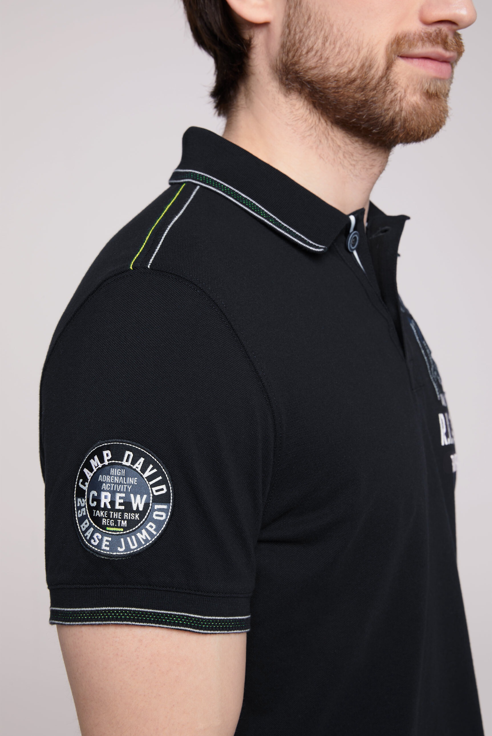 CAMP DAVID Poloshirt, mit Seitenschlitze