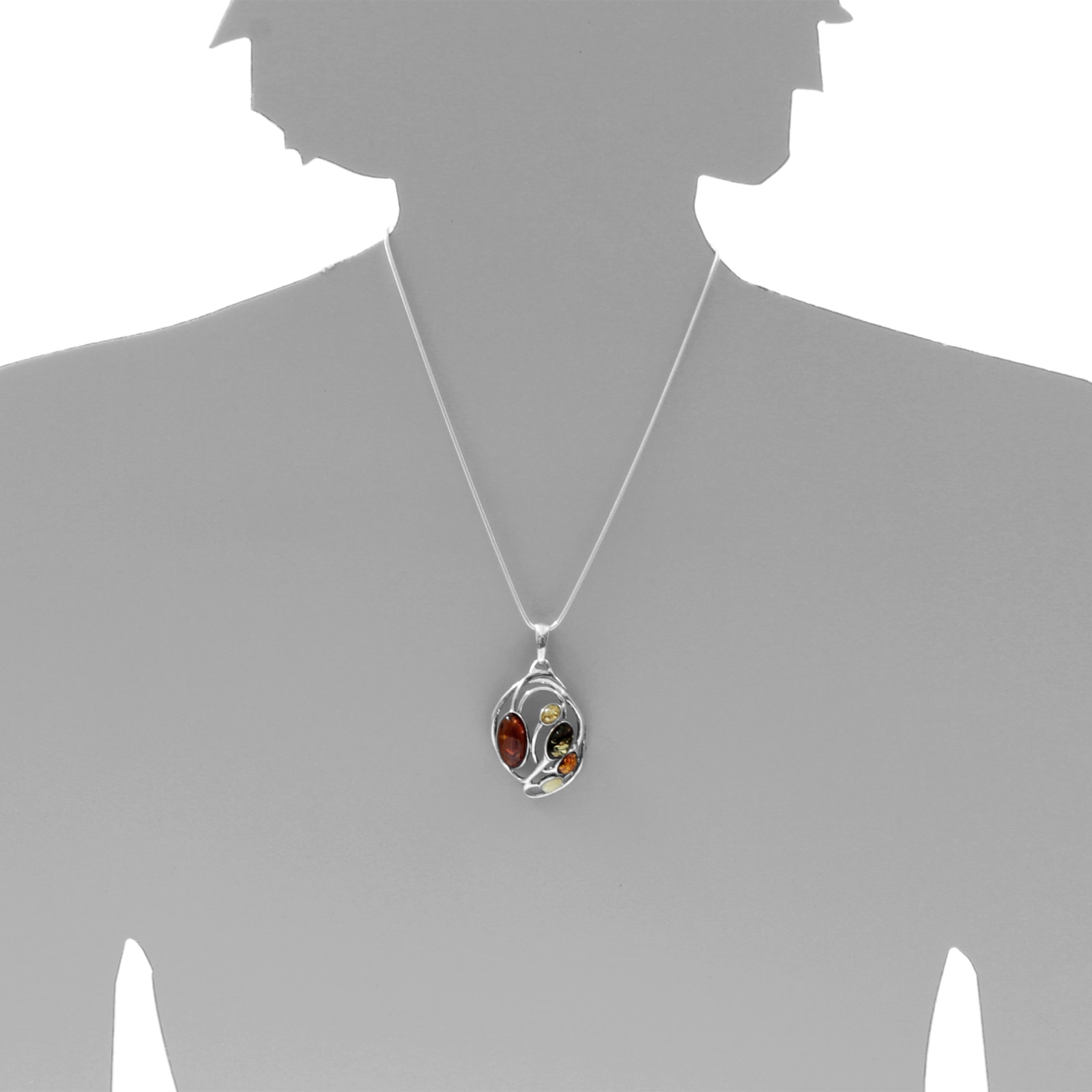 OSTSEE-SCHMUCK Kettenanhänger »- Loreen - Silber 925/000 - Bernstein«