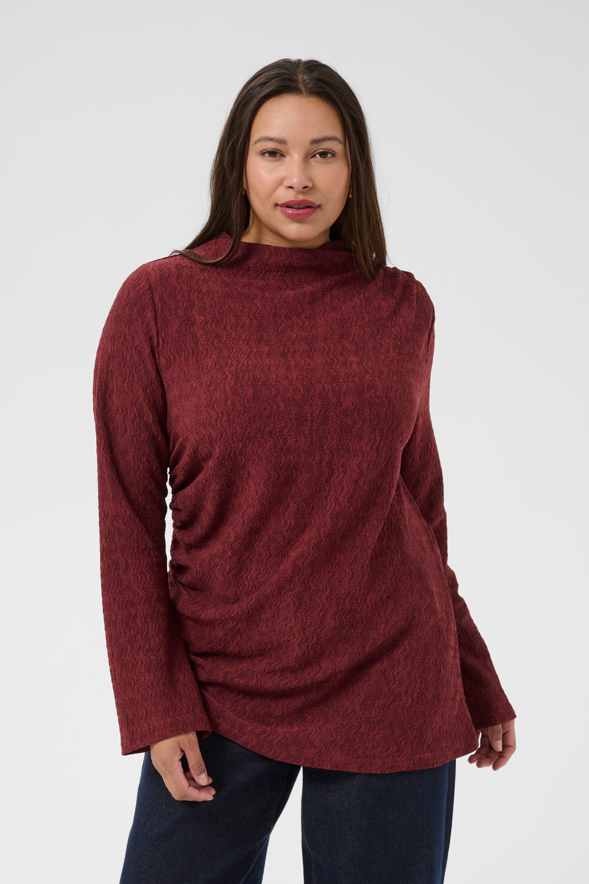 KAFFE Curve Langarmbluse »KAFFE Curve Bluse langarm KCrina«