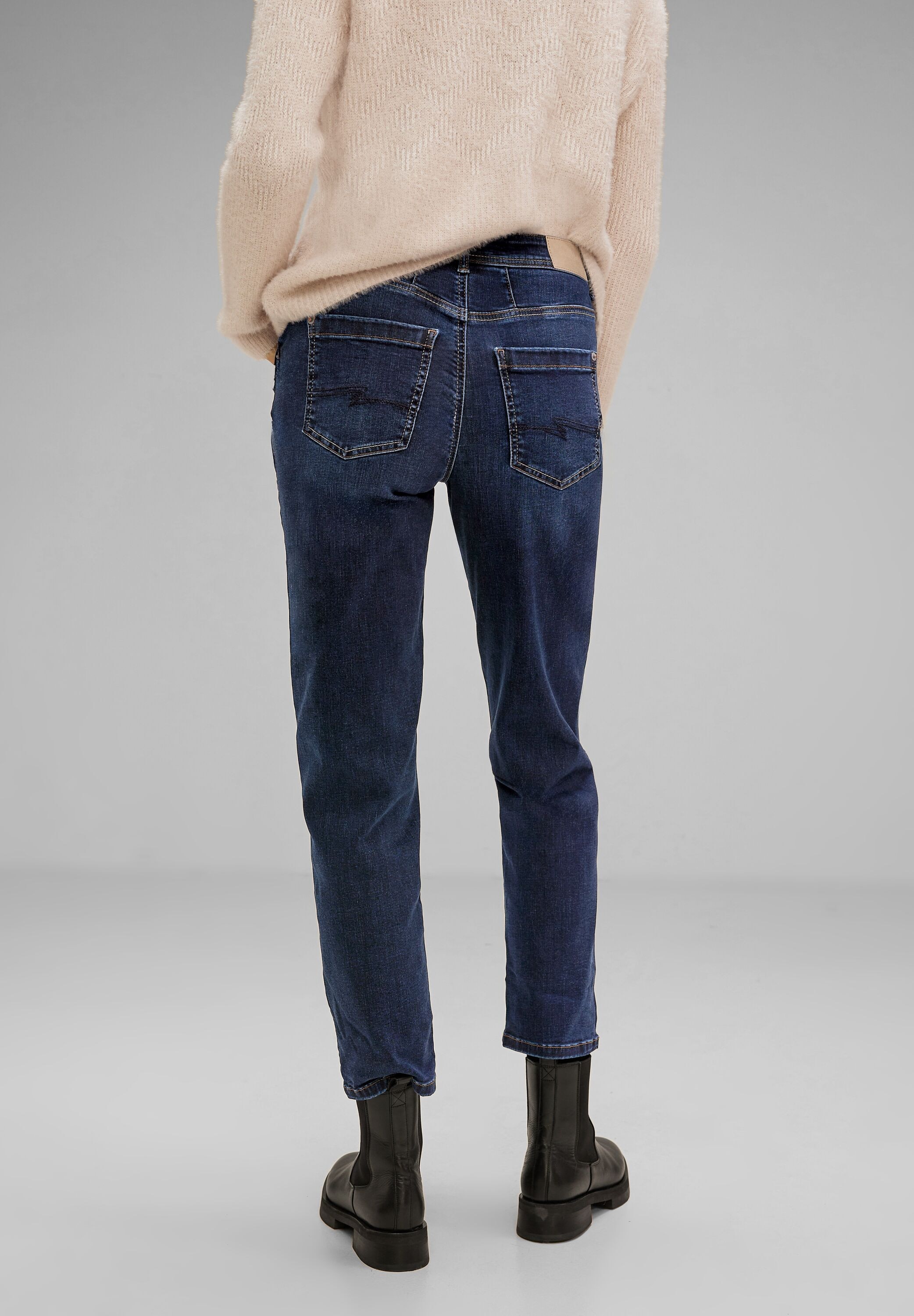 STREET ONE Gerade Jeans, High Waist