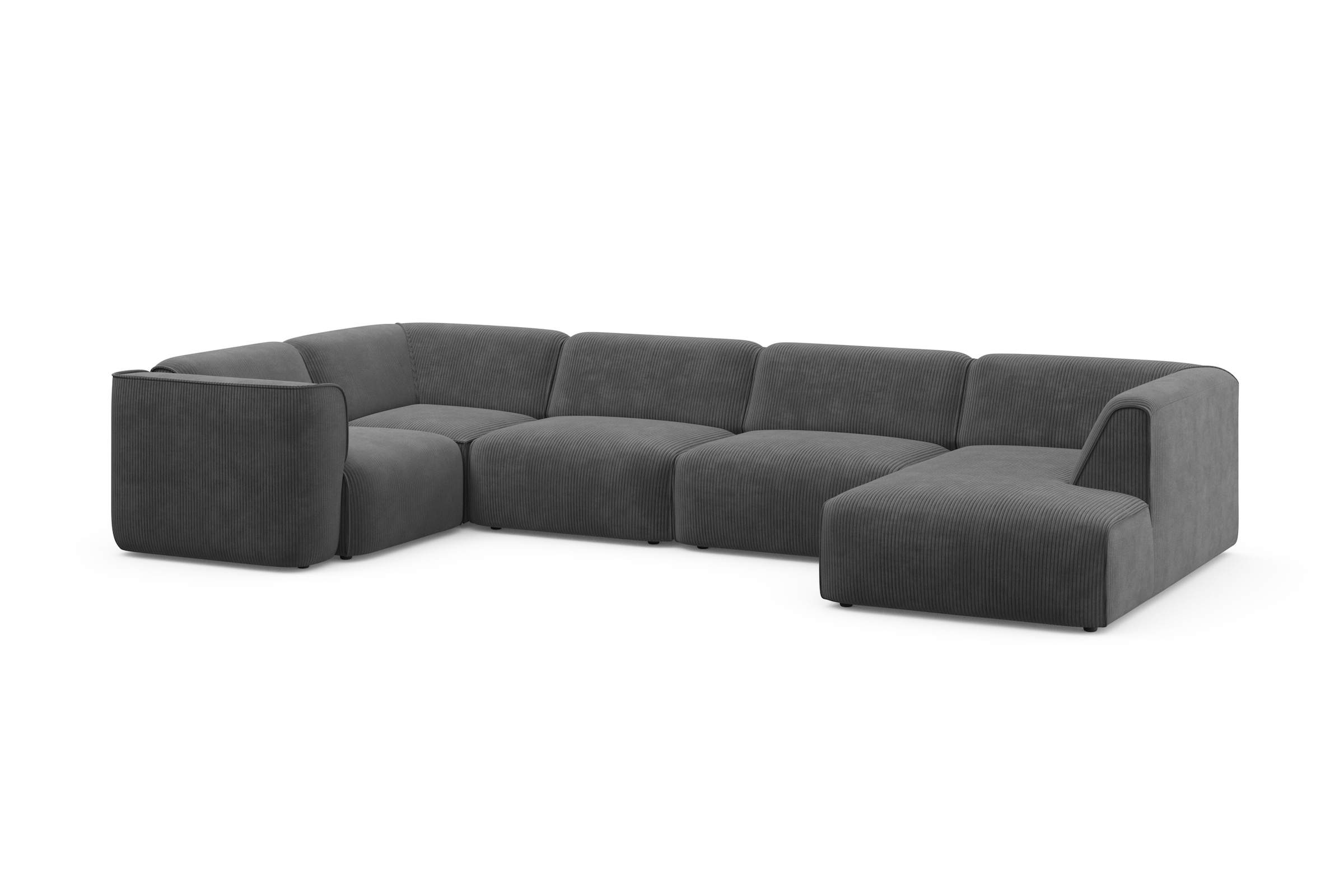RAUM.ID Wohnlandschaft »Merid U-Form, jederzeit durch Module erweiterbar, B/T/H: 367/206/70 cm«, als Modul oder separat verwendbar, für individuelle Zusammenstellung