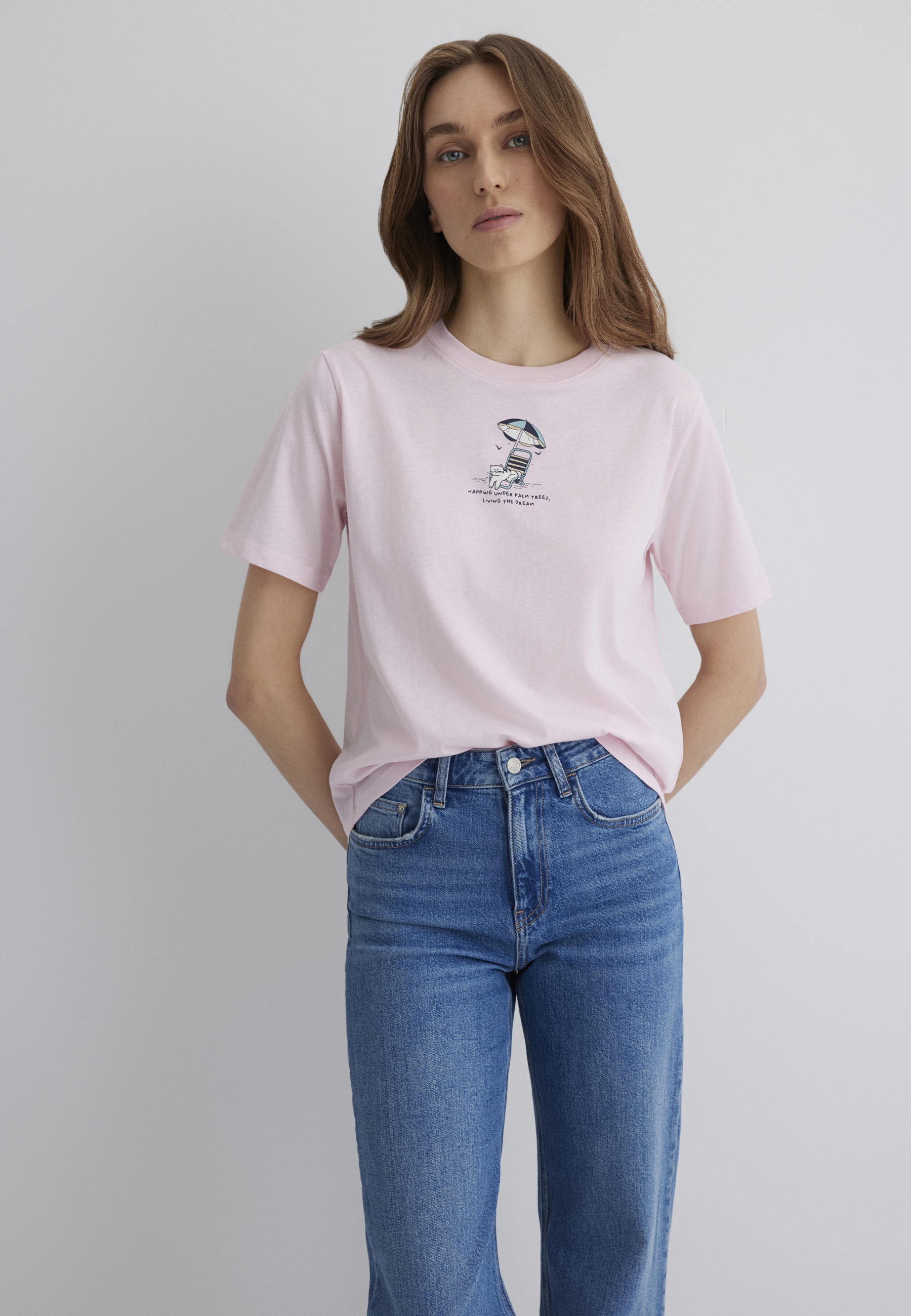 Mavi T-Shirt »BEACH PRINTED T-SHIRT«, Katzen T-Shirt