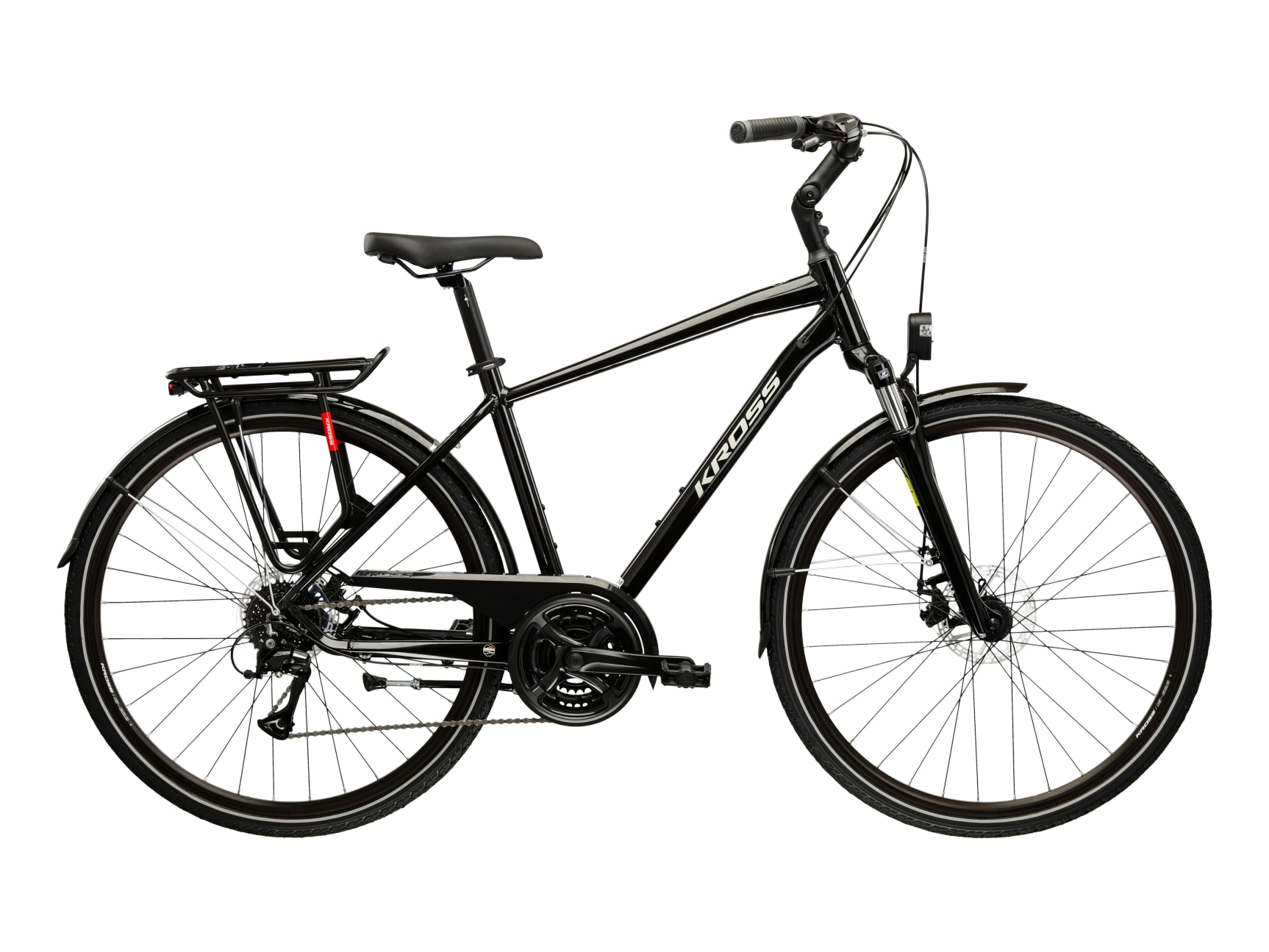 Kross Trekkingrad »Herren-Trekkingrad 28" Trans 3.0 Schwarz 24 Gänge Kollektion 2026« 24 Gang Shimano ACERA M3020 Schaltwerk Kettenschaltung
