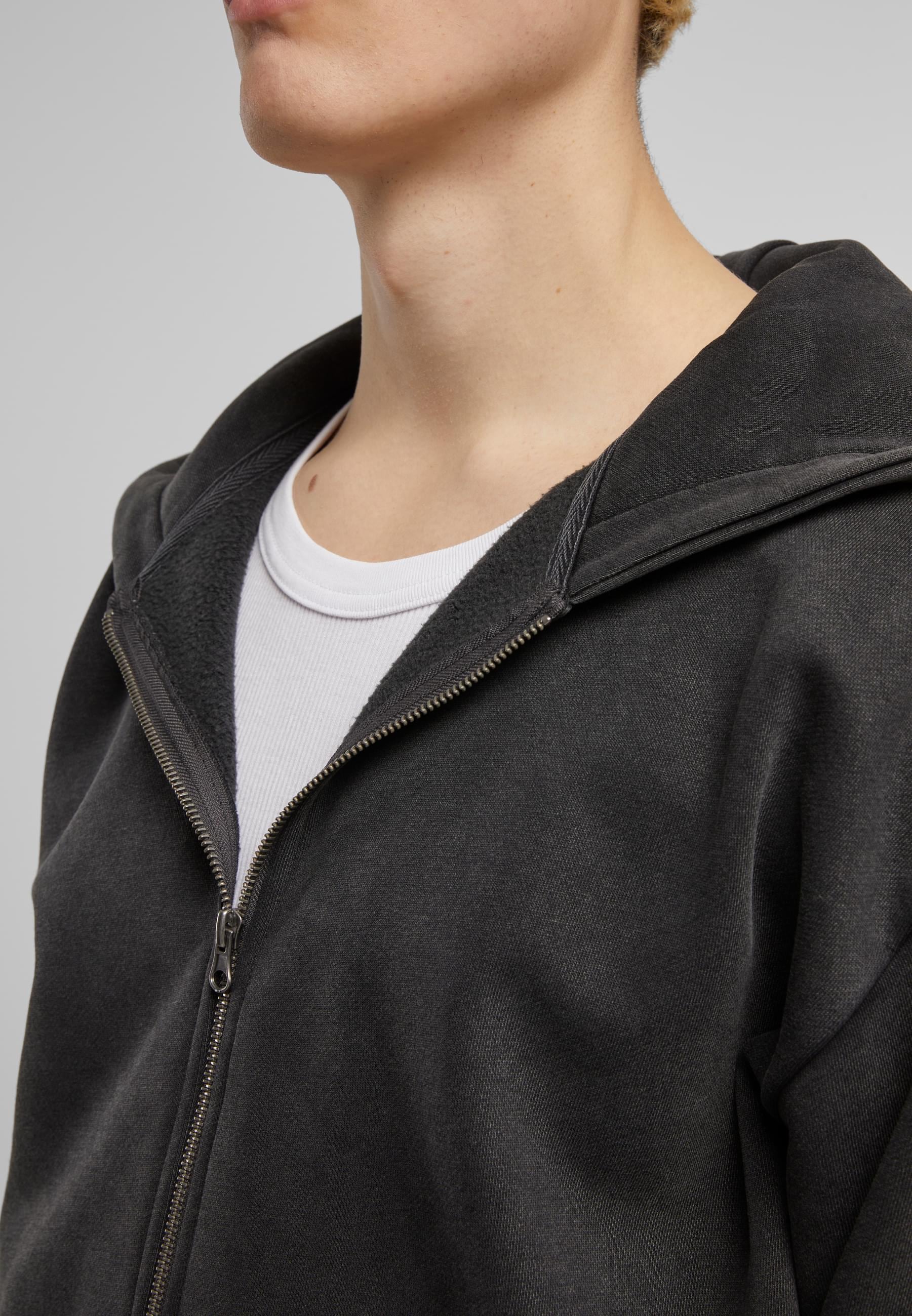 URBAN CLASSICS Sweatjacke »Urban Classics Vintage Heavy Zip Hoodie«