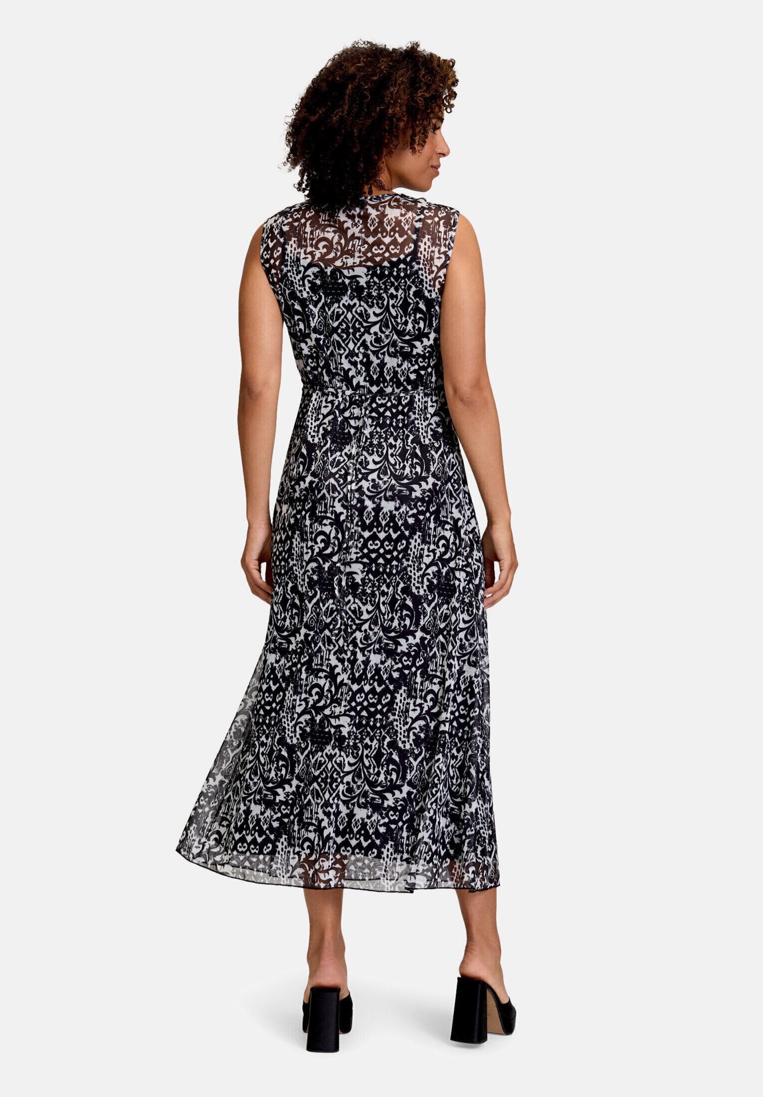Cartoon Midikleid "Damen ohne Arm" Ohne Tasche Druck