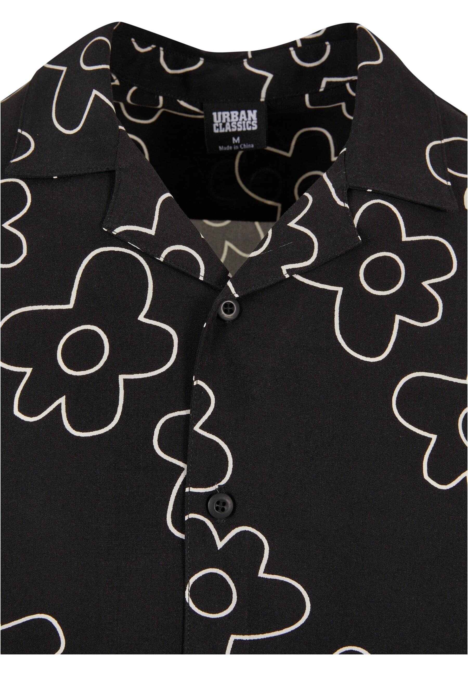 URBAN CLASSICS Kurzarmhemd »Urban Classics Herren Viscose AOP Resort Shirt«, (1 tlg.)
