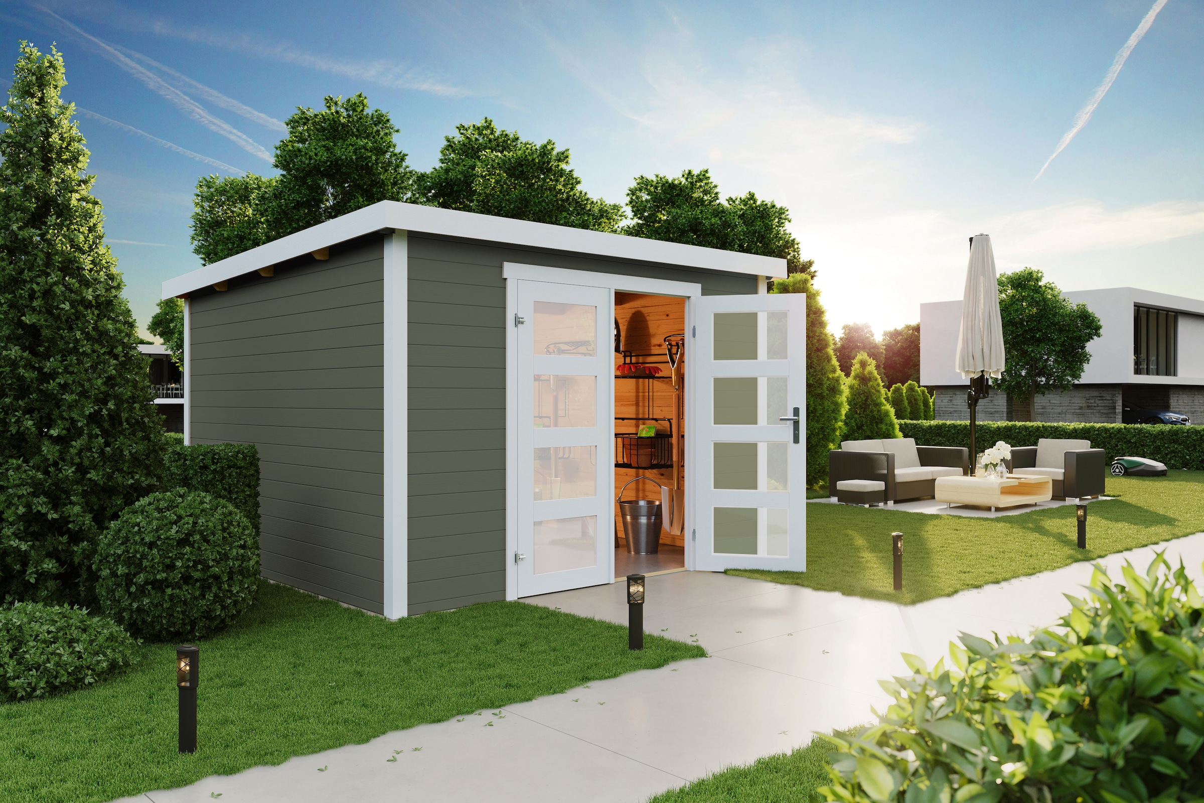 Nordic Holz Gartenhaus "Zambezi 7", mit Milchglasverglasung günstig online kaufen