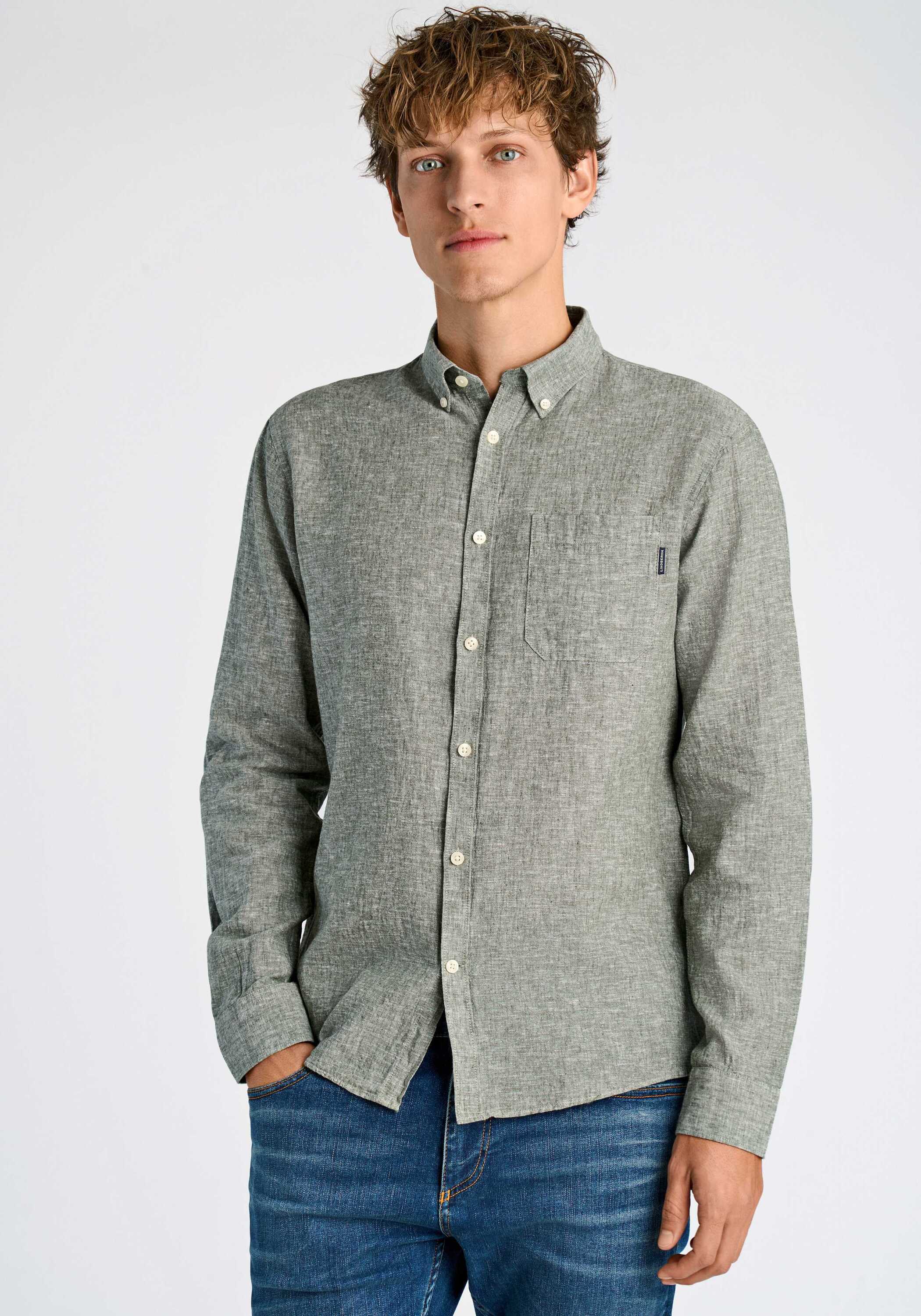LINDBERGH Leinenhemd "Leinenhemd (Langarm) Relaxed Fit"
