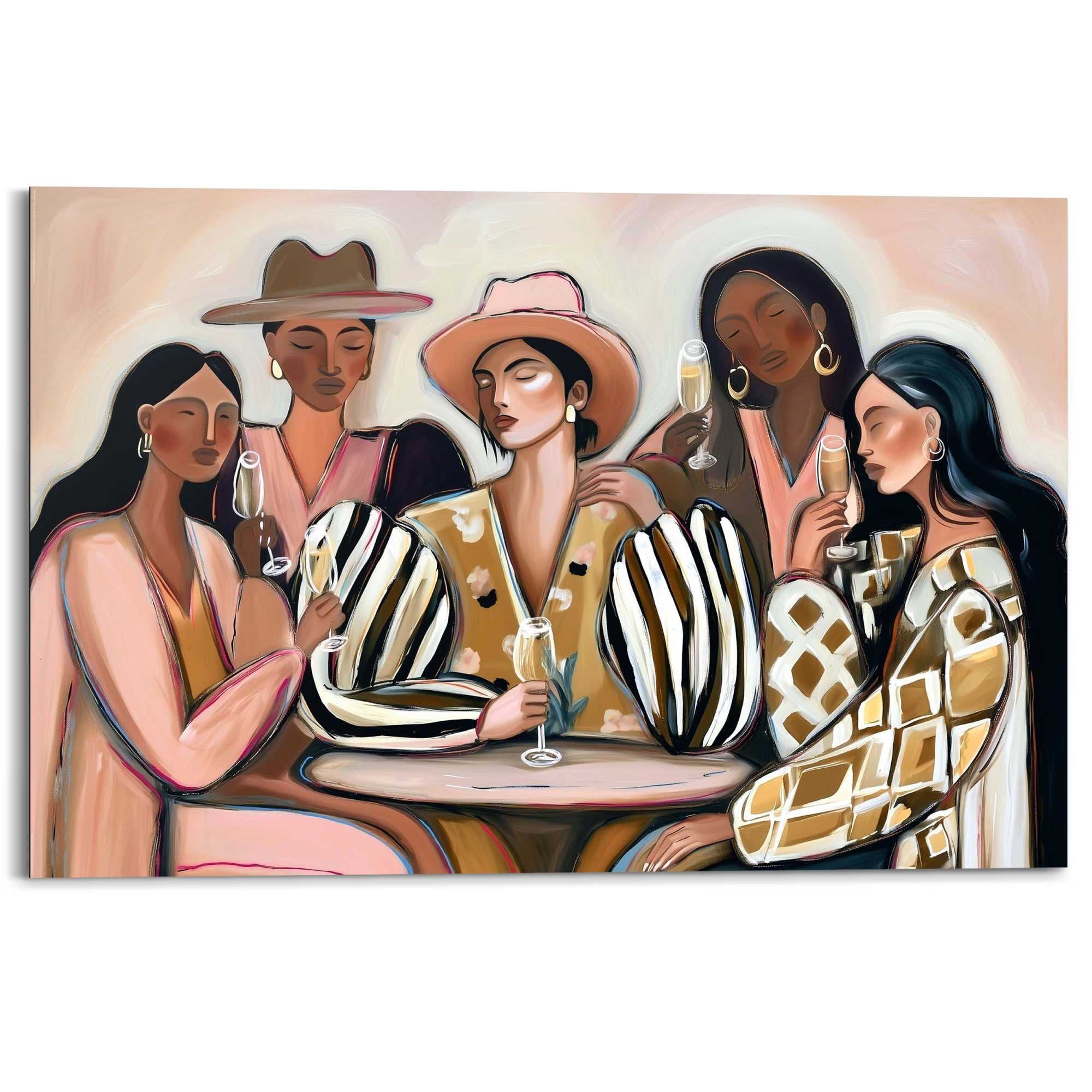 Reinders! Deco-Panel »Gemeinsam anstoßen« Menschen 1 Stk. tlg. Wohnzimmer - Mehrfarbig - MDF - Frauen - 90x60 cm