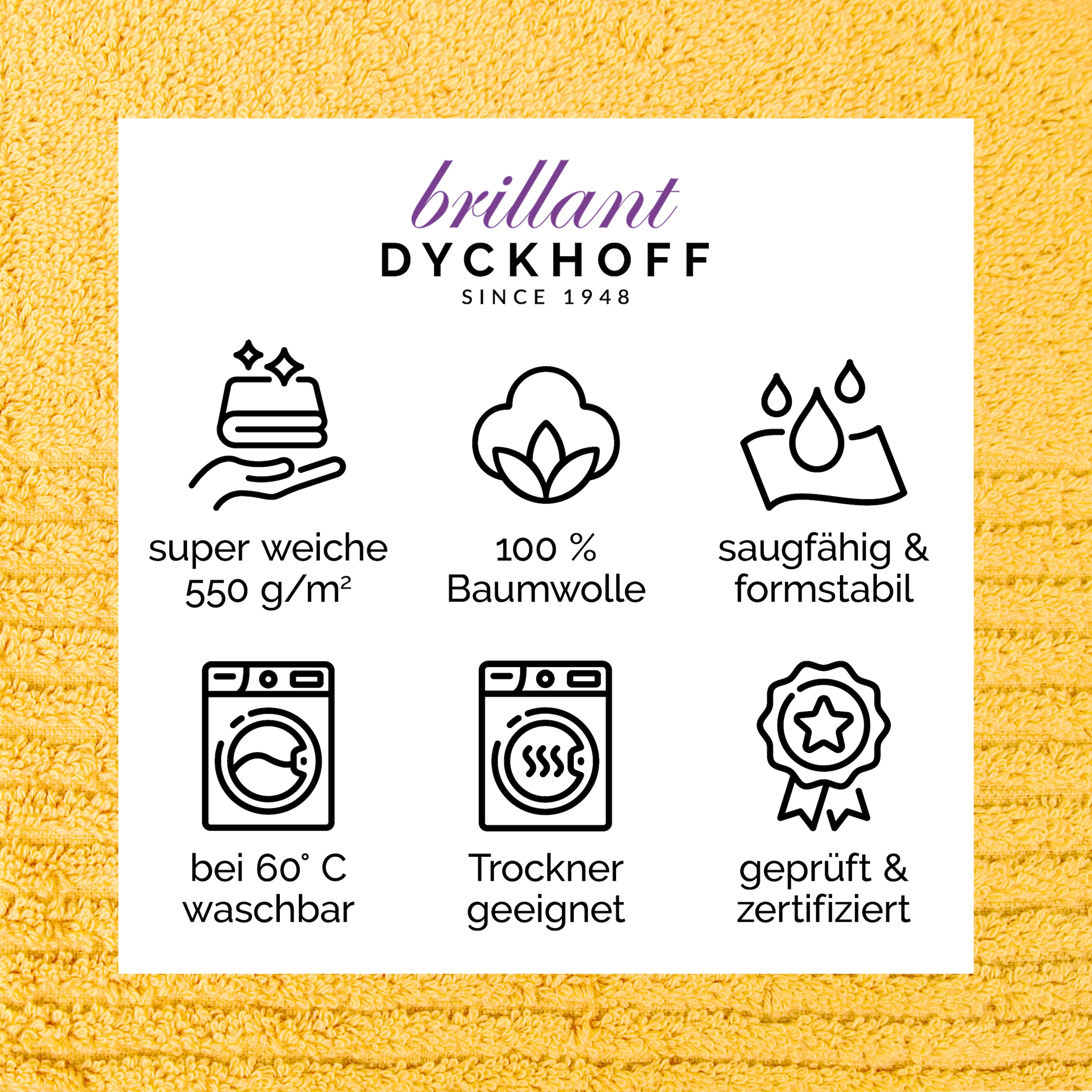 Dyckhoff Handtücher »Handtuch-Set BRILLANT 2-tlg., Baumwolle, 50x100 cm« Baumwolle