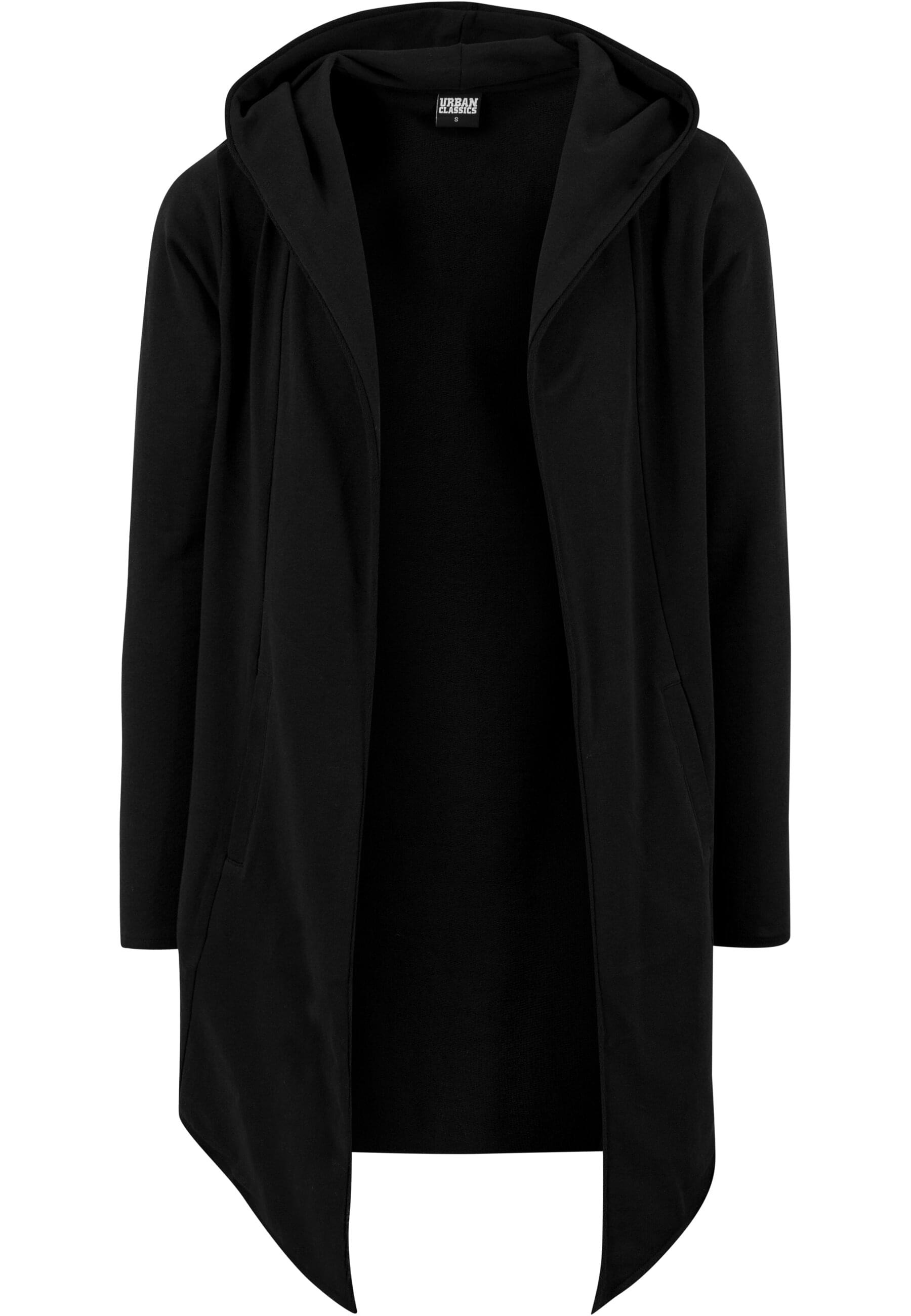 URBAN CLASSICS Strickfleecejacke »Urban Classics Herren Long Hooded Open Edge Cardigan«, (1 St.), mit Kapuze