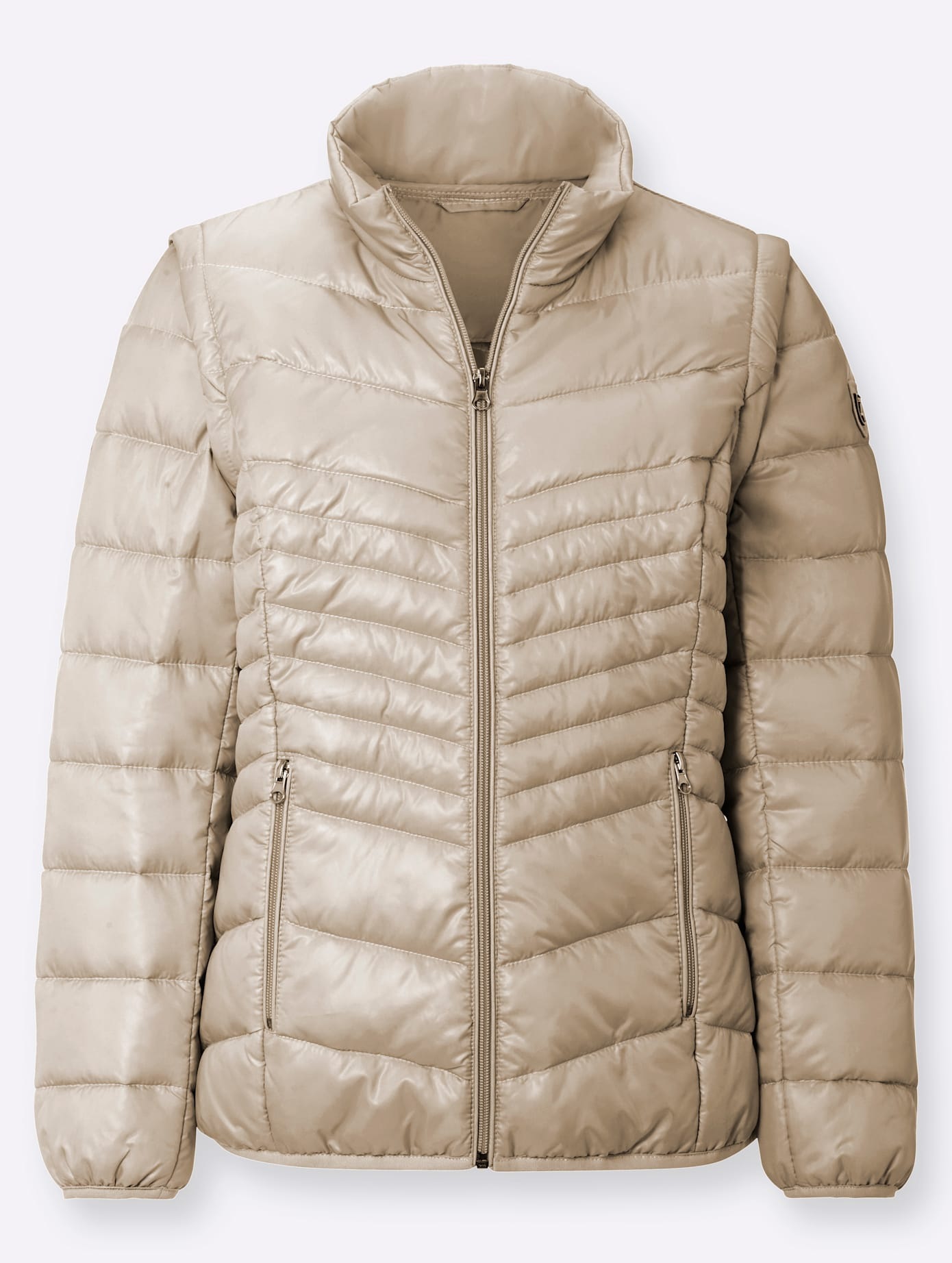 Steppjacke CASUAL LOOKS, Damen, Gr. 50, beige, 100% Polyester, unifarben, Jacken Steppjacke 3