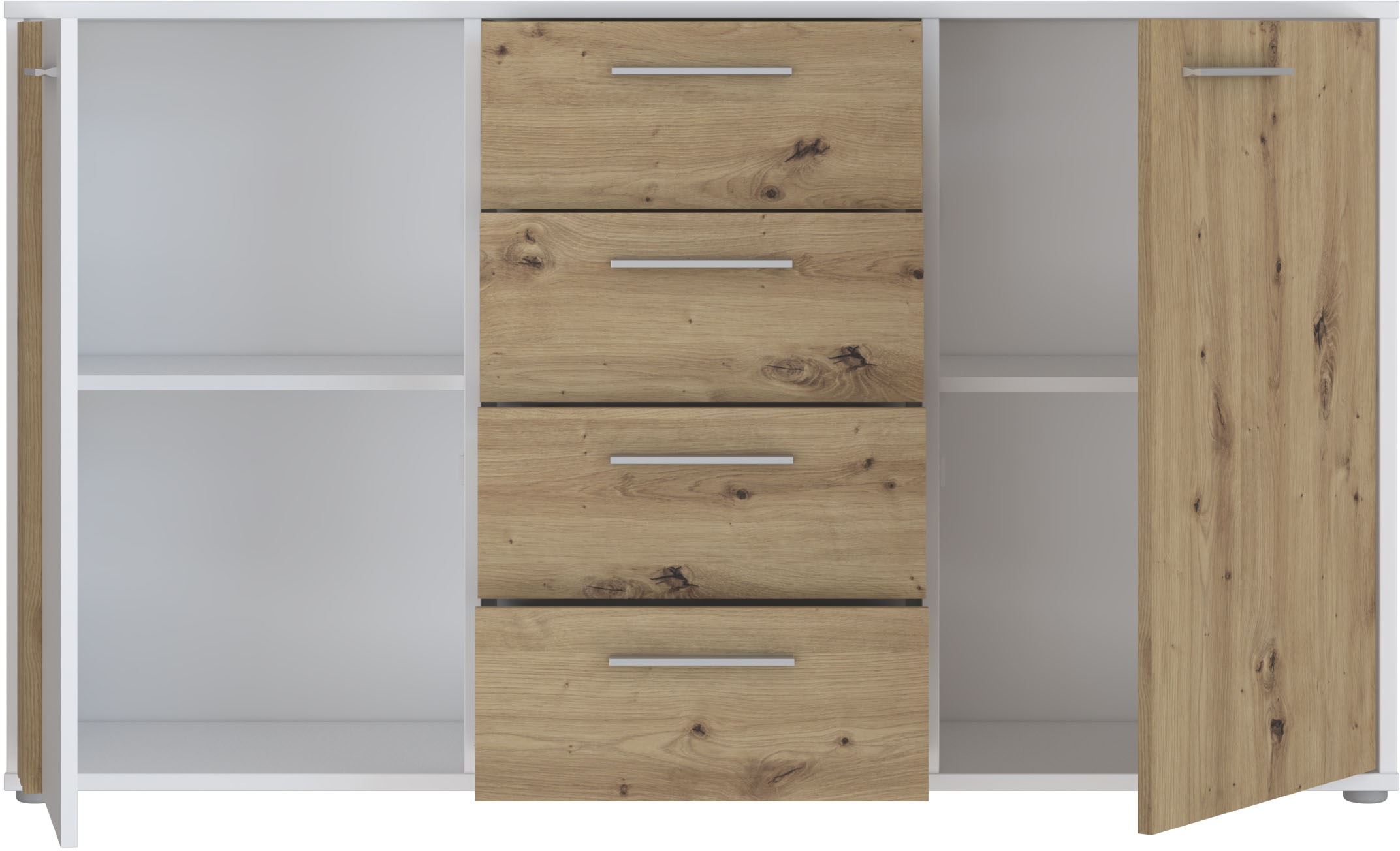 FORTE Sideboard »Cardigan«, Sideboard, 2 farbig, Stauraum, Schubkasten, Soft Close,Breite 142,6cm