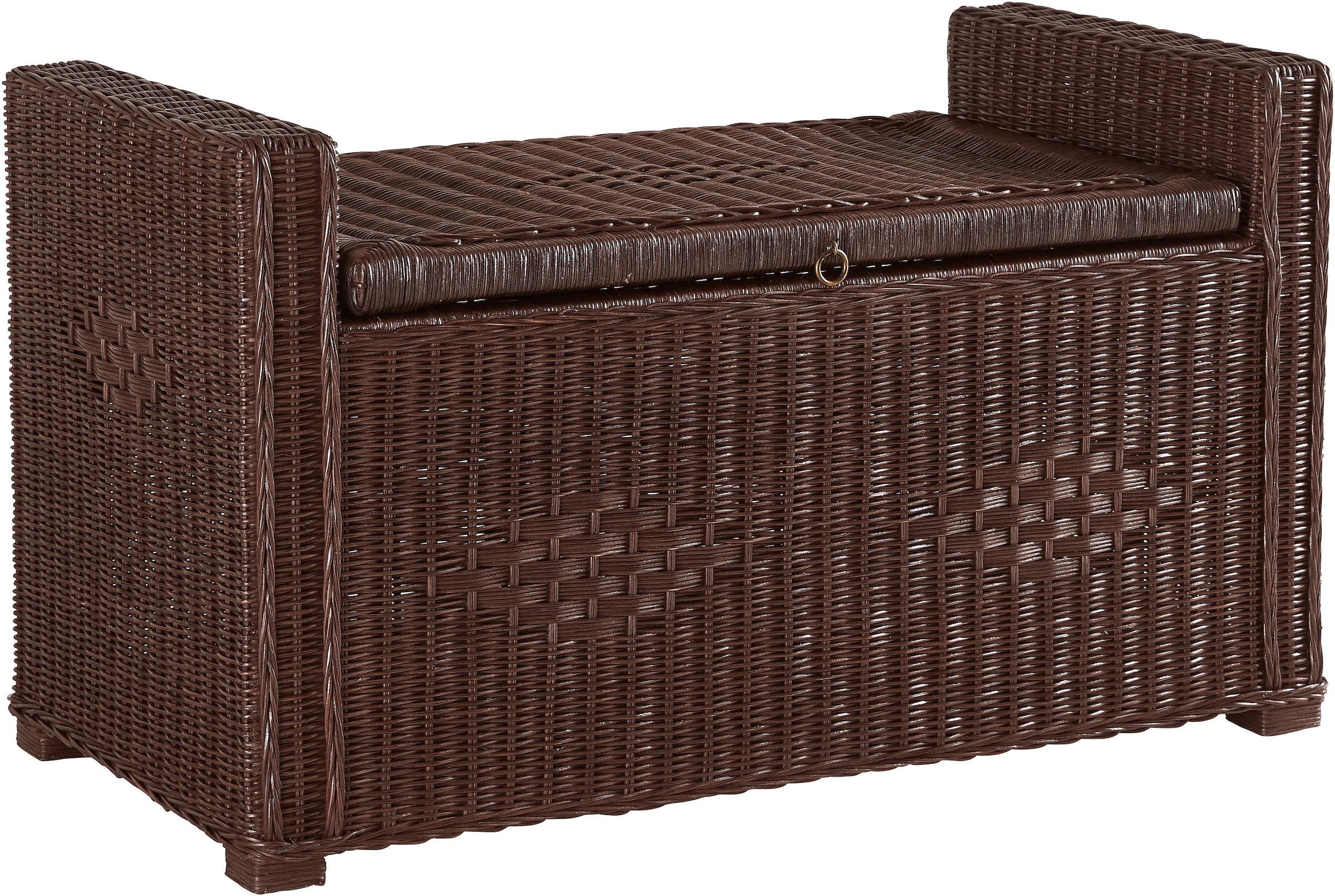 Home affaire Sitztruhe "Schönerempfang, TOPSELLER", (Rattan-Bank, OTTOs Choice), Belastbar bis max. 80 Kg, mit Stauraum