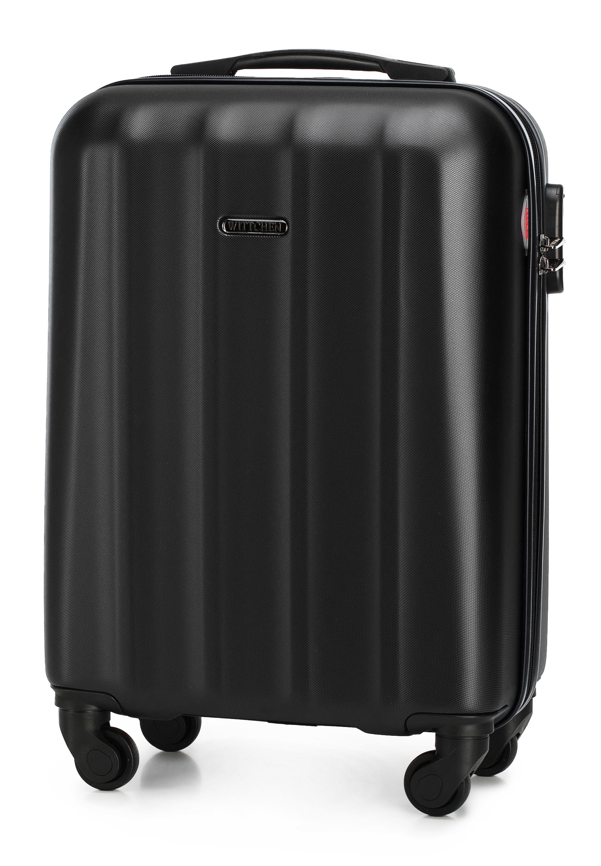 WITTCHEN Handgepäckkoffer »CRUISE LINE«, (nein), 4 Rollen, Cabin-sized Black Textured Polycarbonate Suitcase / WITTCHEN