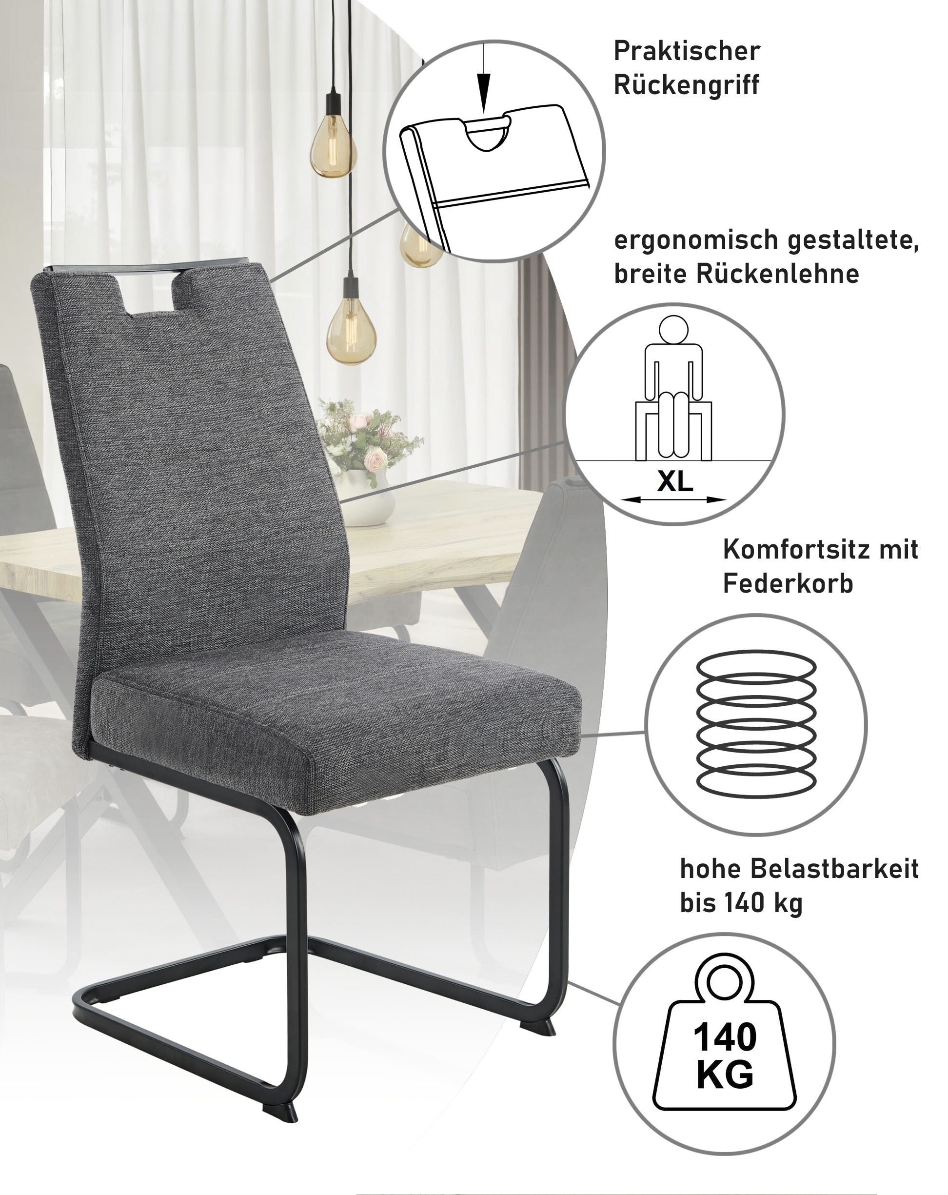 Thumbnail - HELA Freischwinger "KERTIN" (Set) 1 Stk.