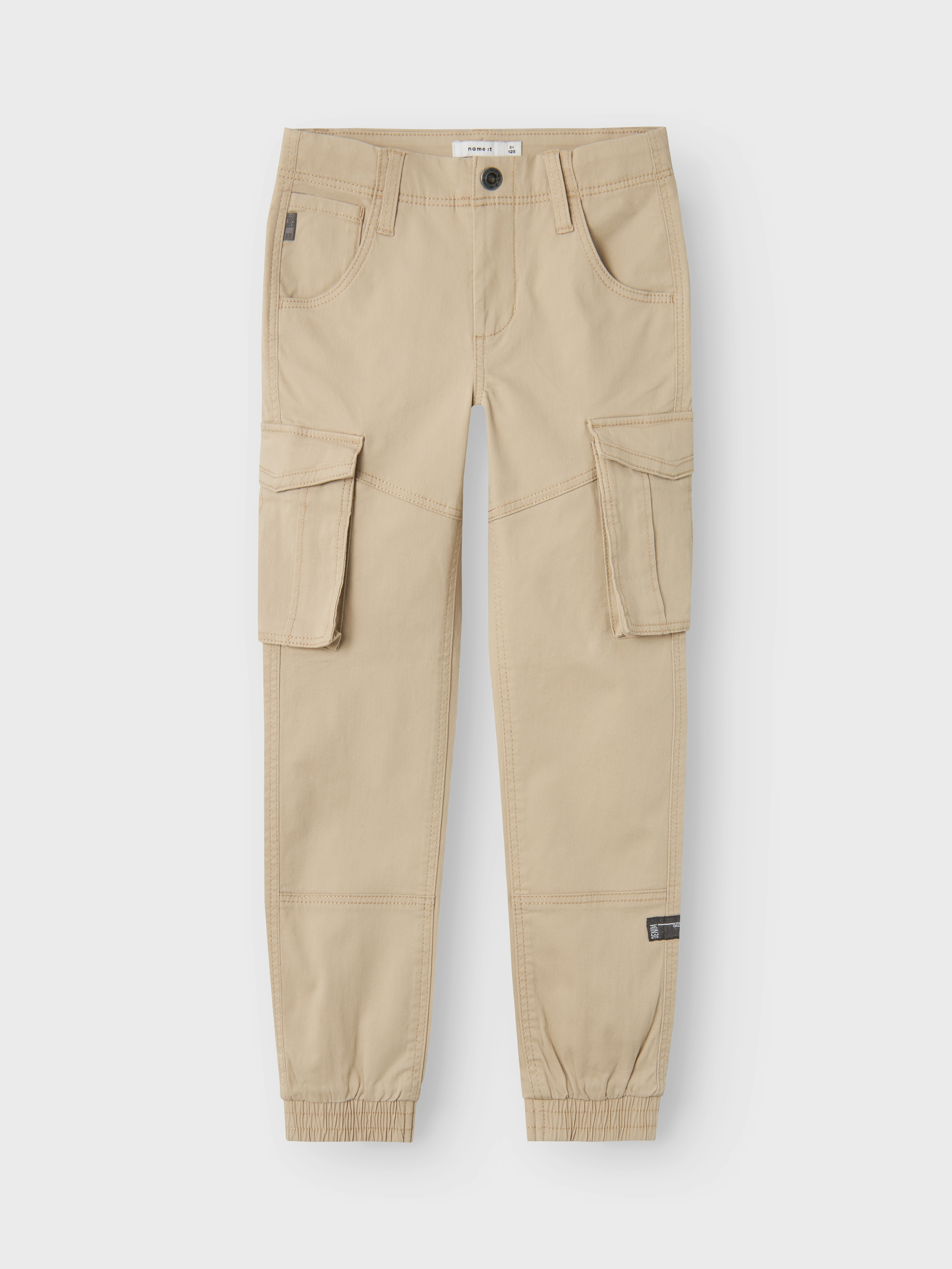 Name It Cargohose »NITBAMGO für Jungen mit verstellbarem Bund und Stretchkomfort«, unifarben, relaxed fit, Baumwollmix, regular fit