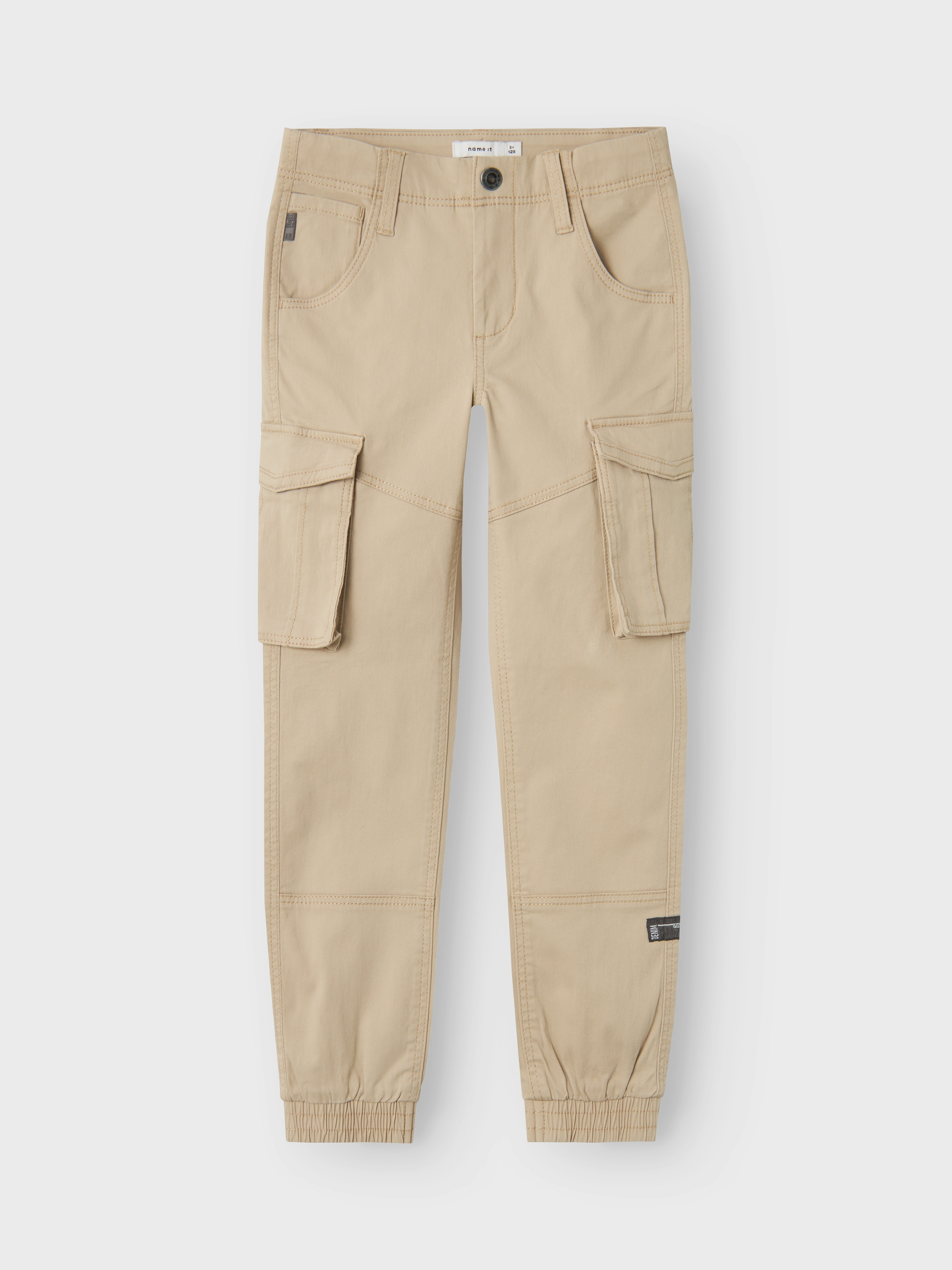 Thumbnail - Name It Cargohose "NKMRYAN – für Jungen mit verstellbarem Bund und Stretchkomfort" unifarben, casual, regular fit, Twill