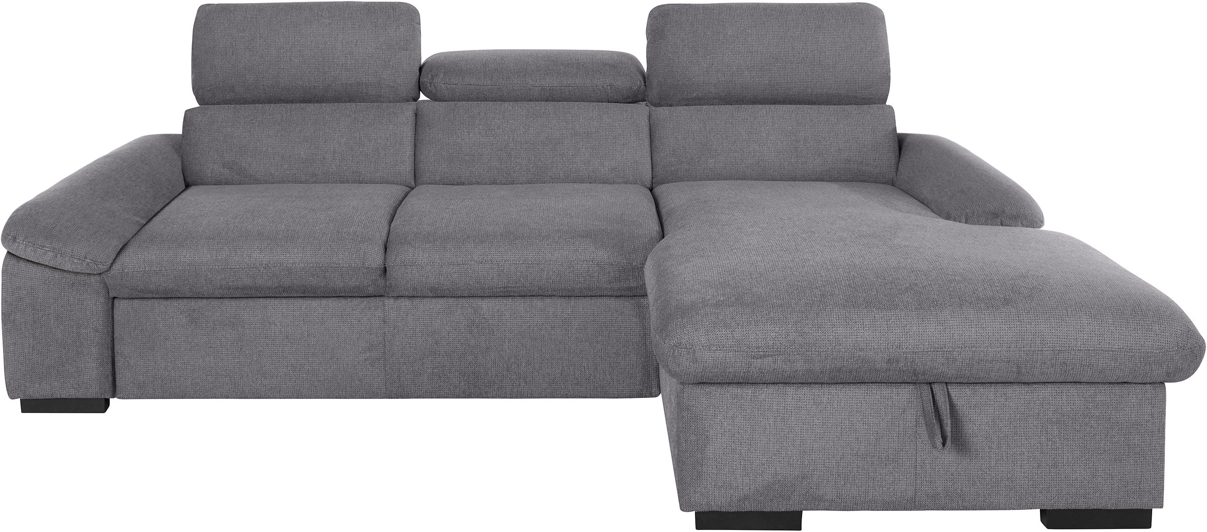 COTTA Ecksofa »Lola L-Form«, (Set, mit Hocker), mit Hocker & Kopfteilfunktion, wahlw. Bett- und Armteilfunktion