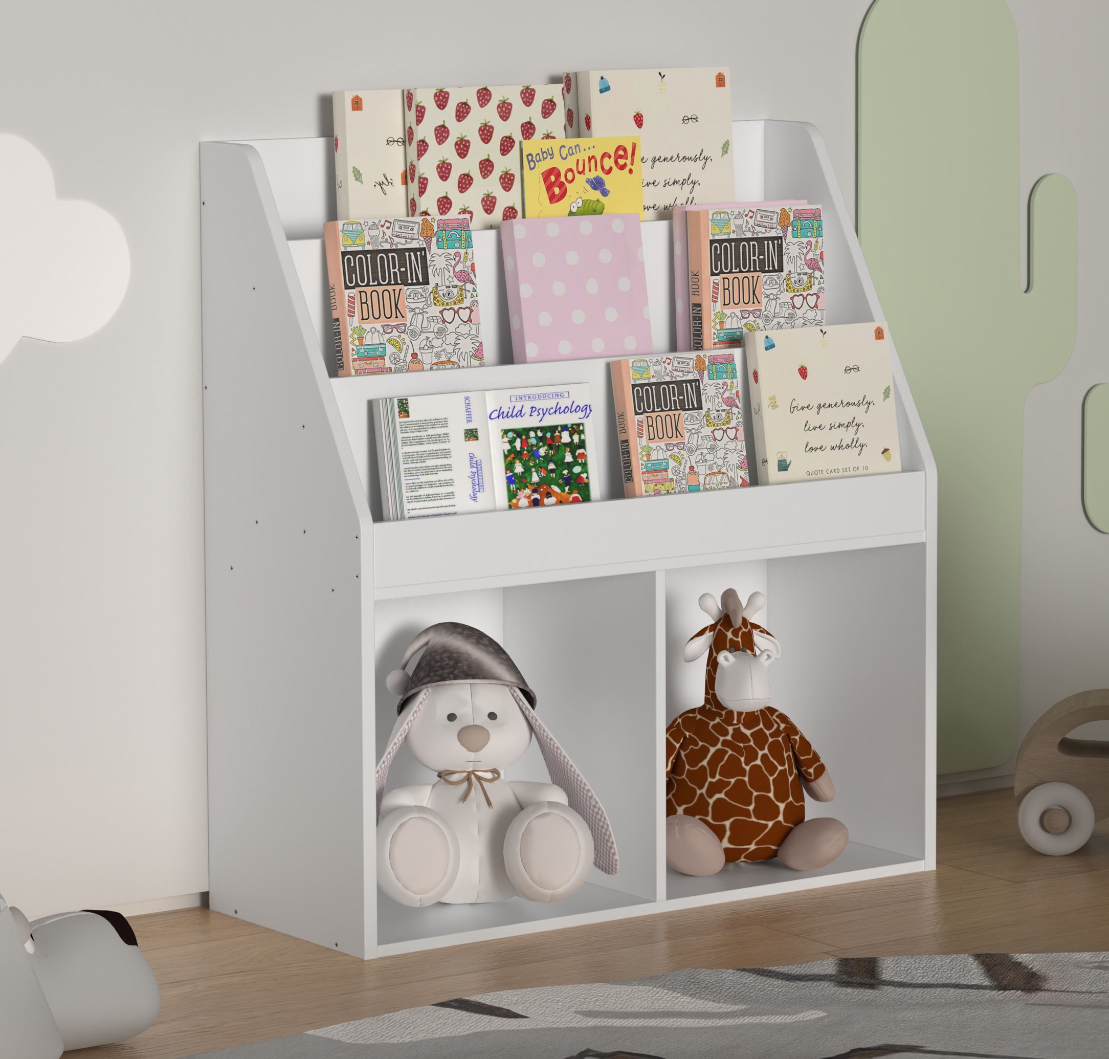 VCM Standregal »Holz Kinderregal Bücherregal Kinder Regal Besira M«