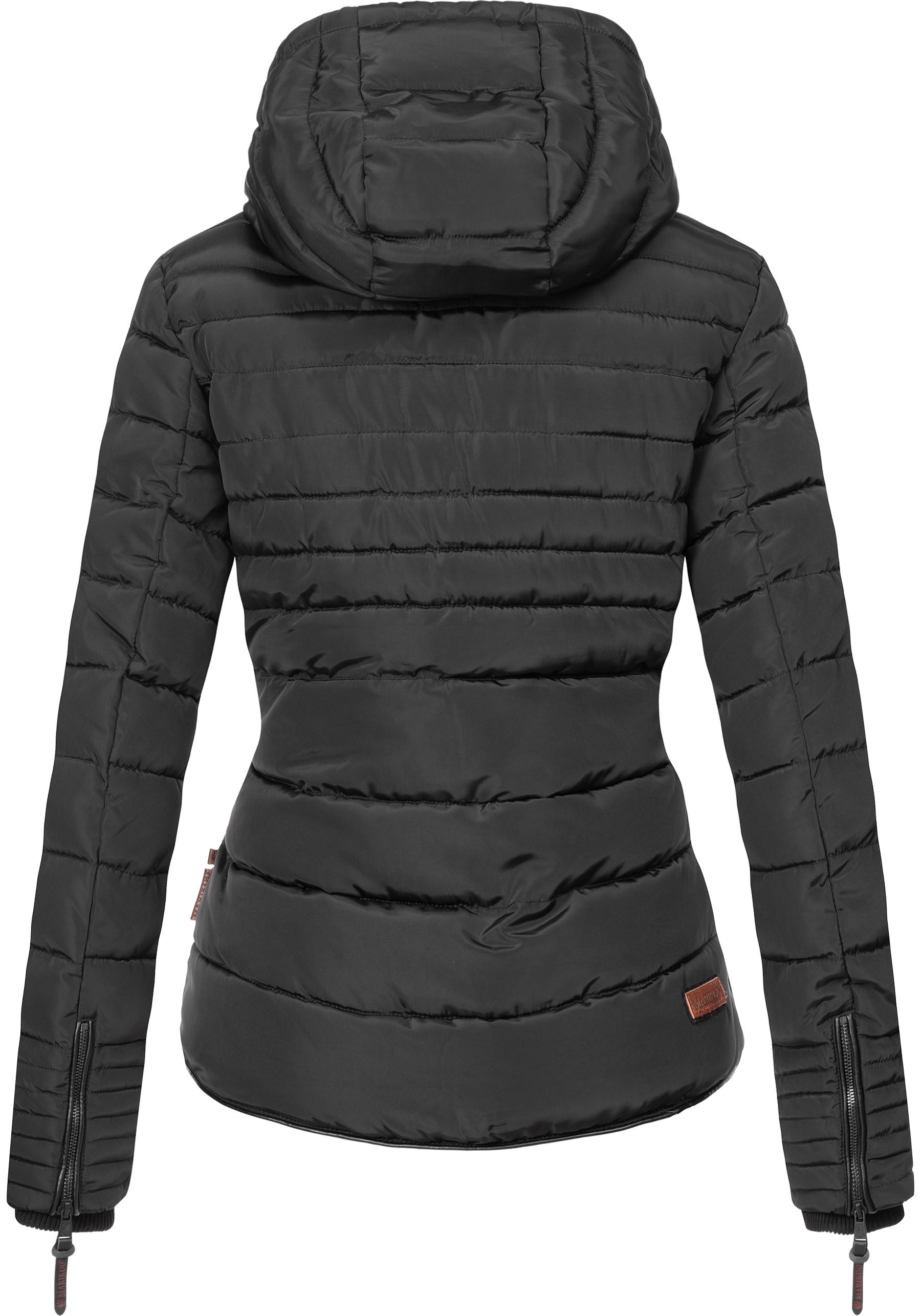 Marikoo Winterjacke »Amber«, mit Kapuze, stylische Steppjacke mit Teddyfutter