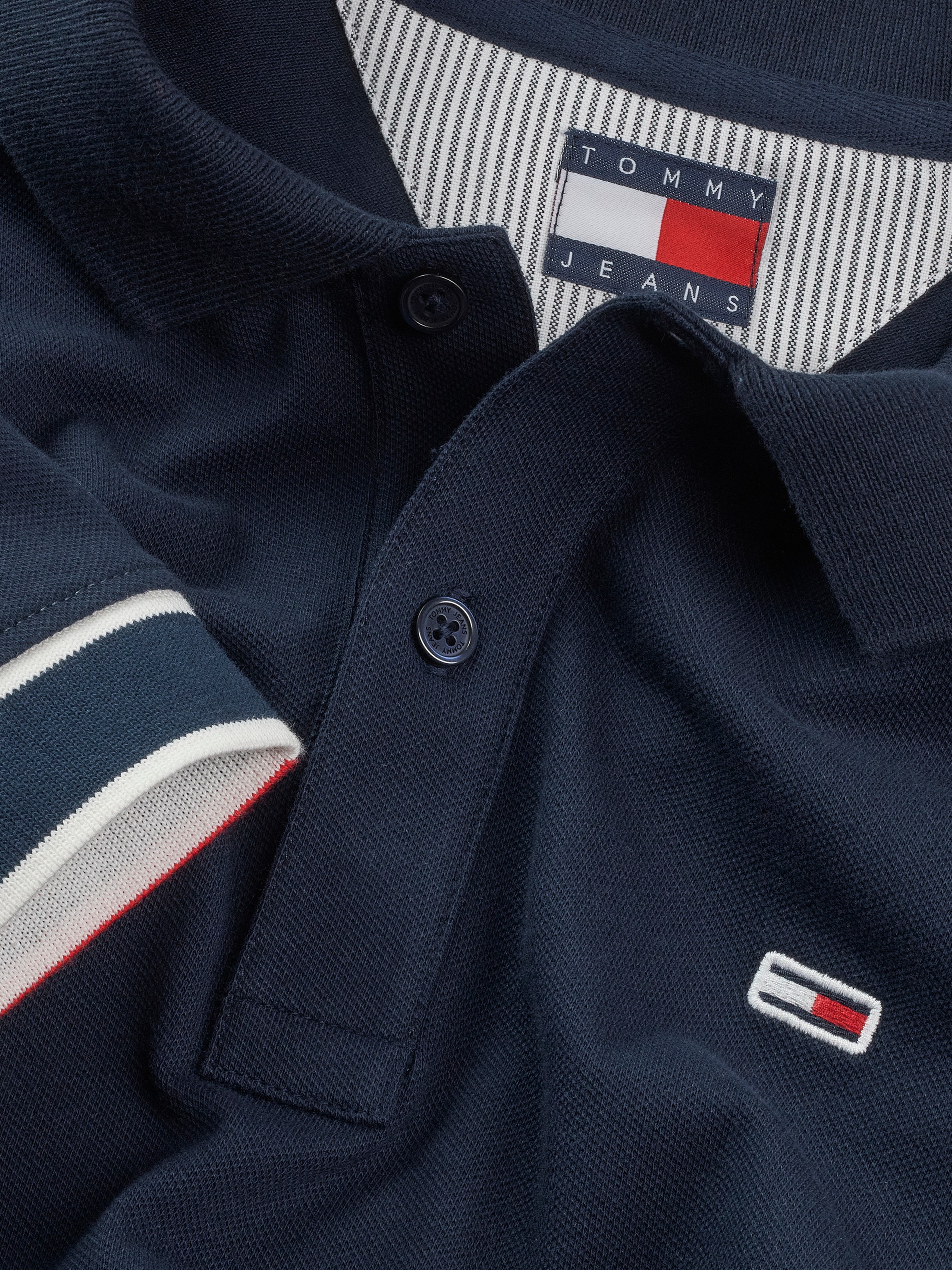 Tommy Jeans Plus Poloshirt »TJM SLIM FLAG CUFF POLO EXT«, Große Größen