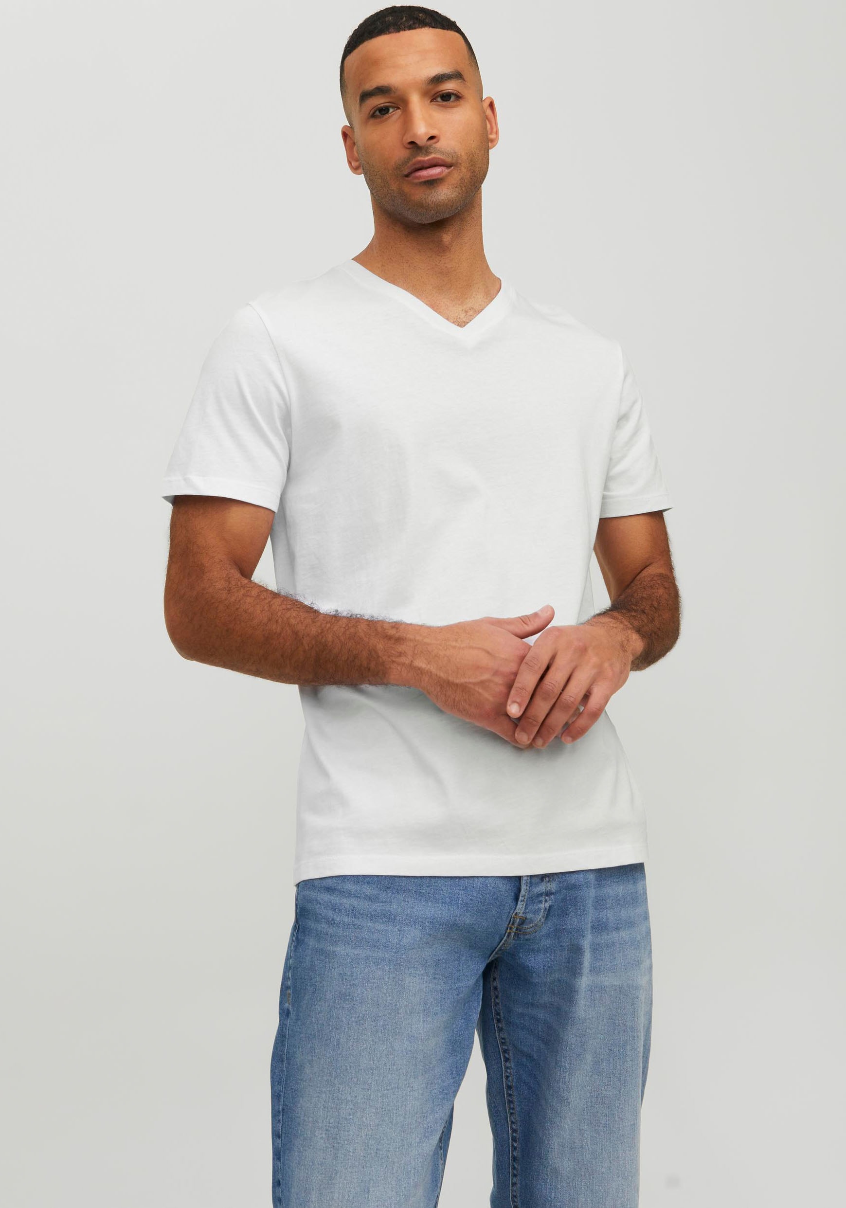 Jack & Jones V-Shirt "JJEORGANIC BASIC TEE"