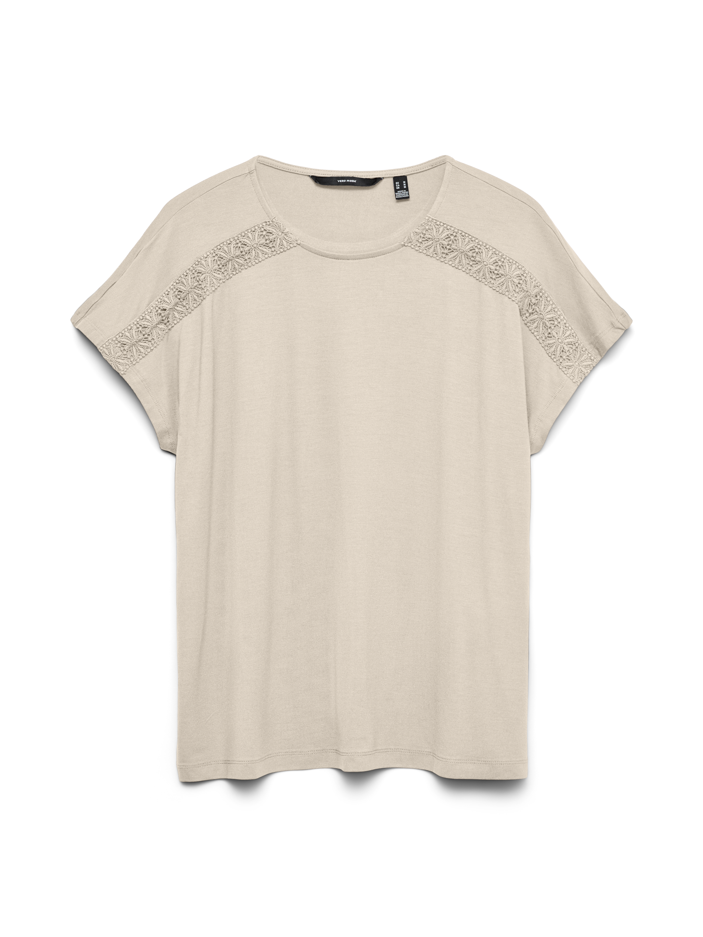 Vero Moda Kurzarmshirt "VMGINA SS O-NECK TOP JRS GA" Viskosemischung günstig online kaufen