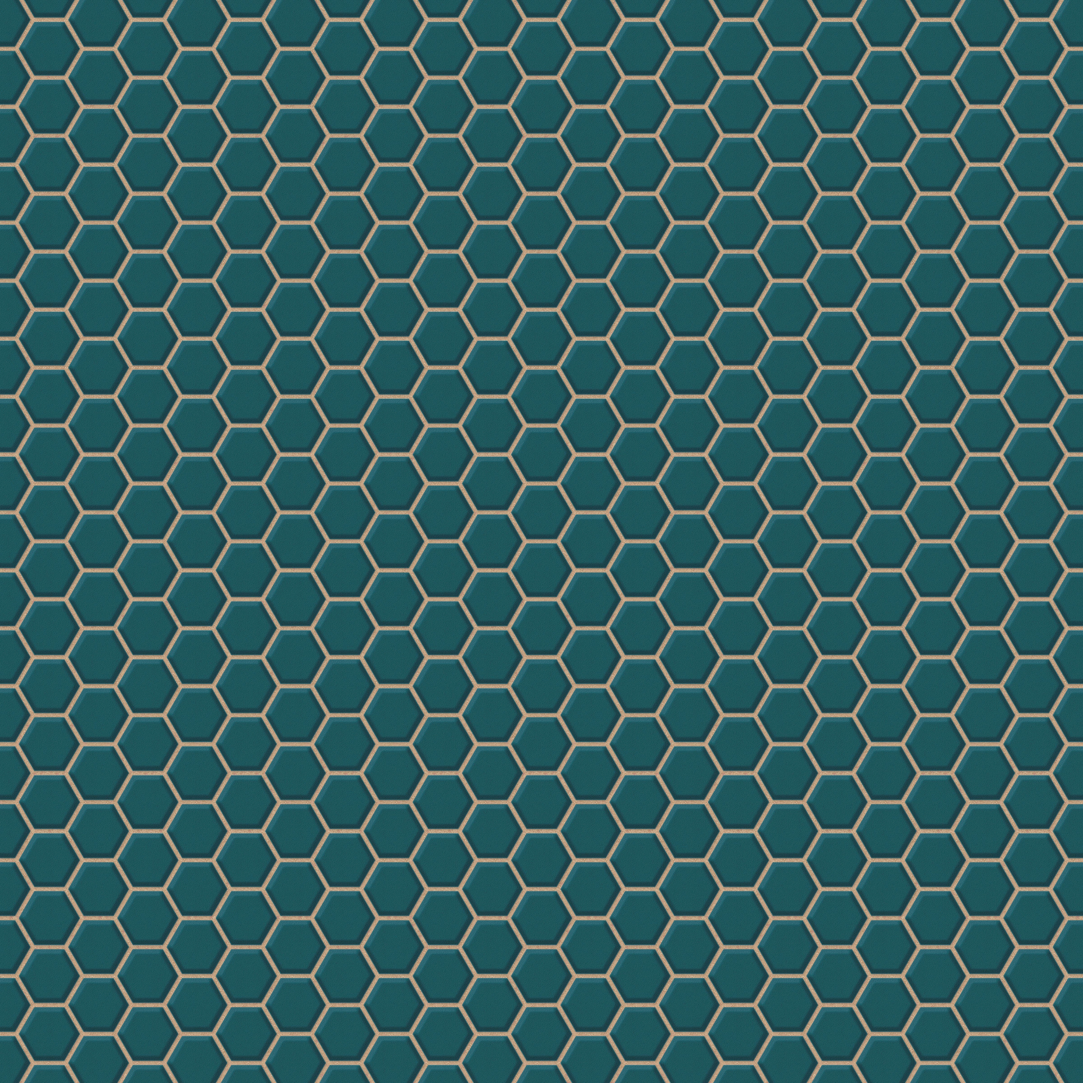 WOW Vliestapete "Hexagon Chic" geometrisch aufgeschäumt Grün - 1005x52 cm